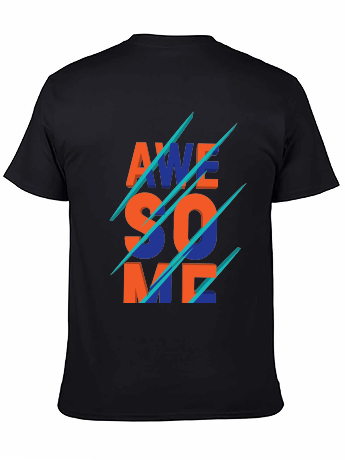 Awesome Graphic Print Crew Neck T-Shirt