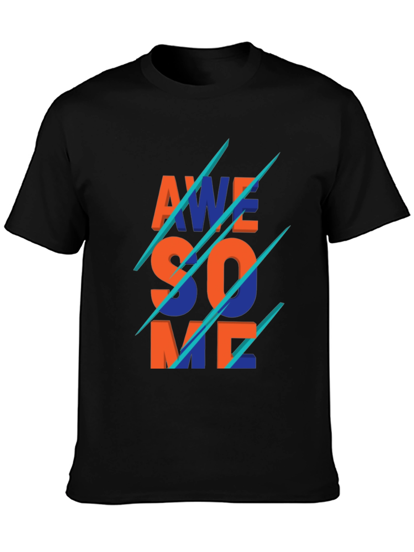 Awesome Graphic Print Crew Neck T-Shirt