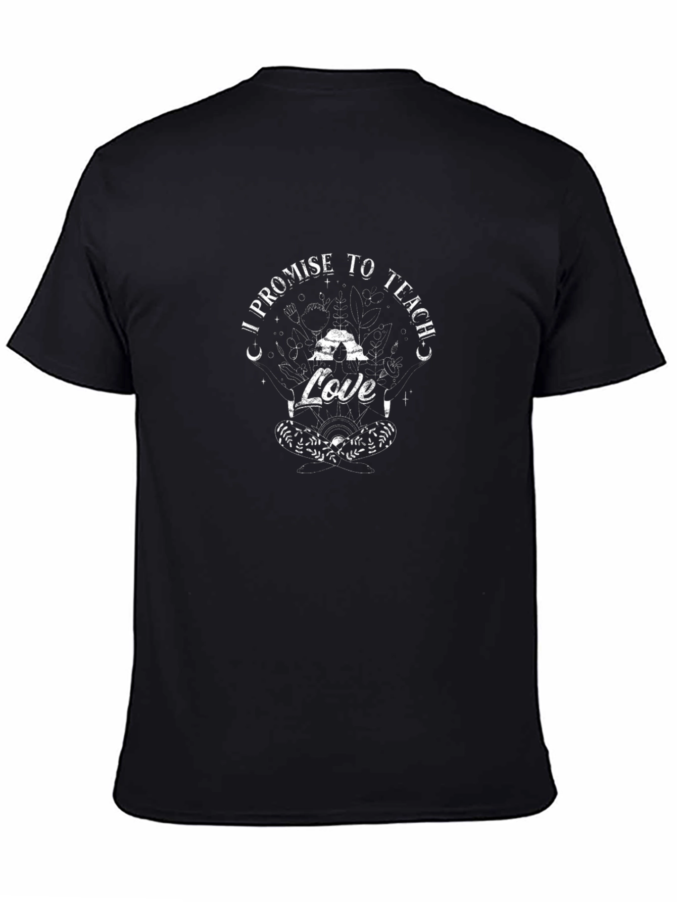 I Promise to Teach Love Black Graphic T-Shirt