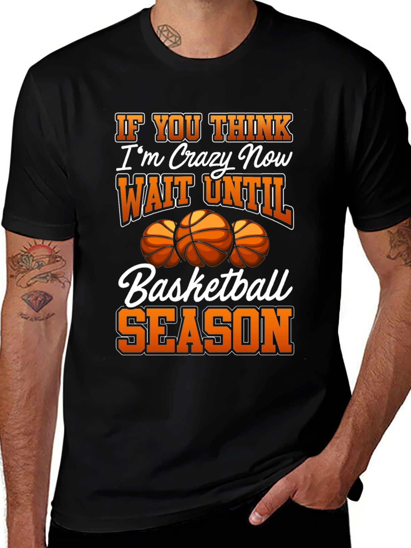 Basketball Season Crazy Fan Graphic Tee