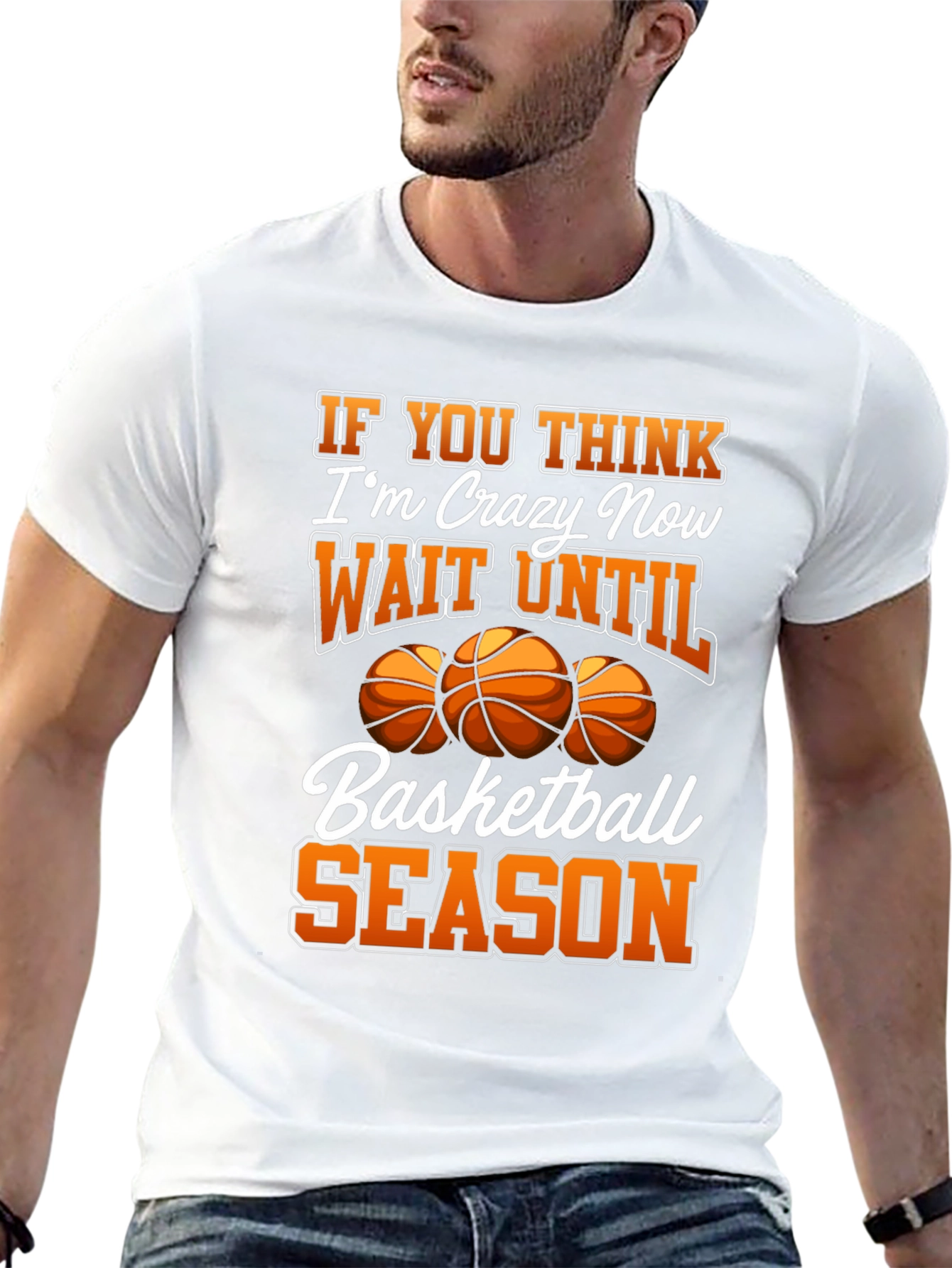 Basketball Season Crazy Fan Graphic Tee