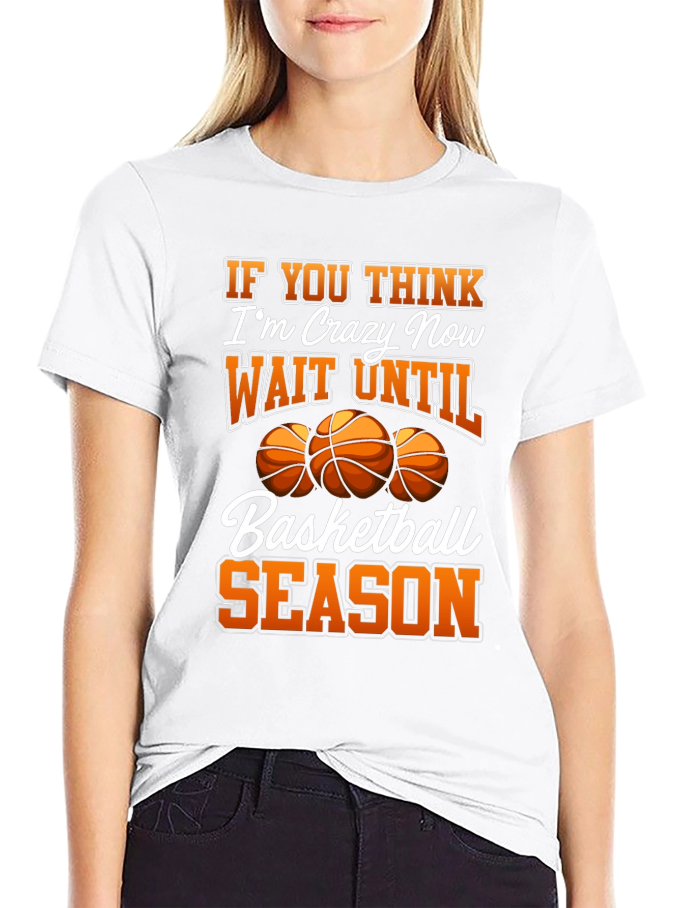 Basketball Season Crazy Fan Graphic Tee