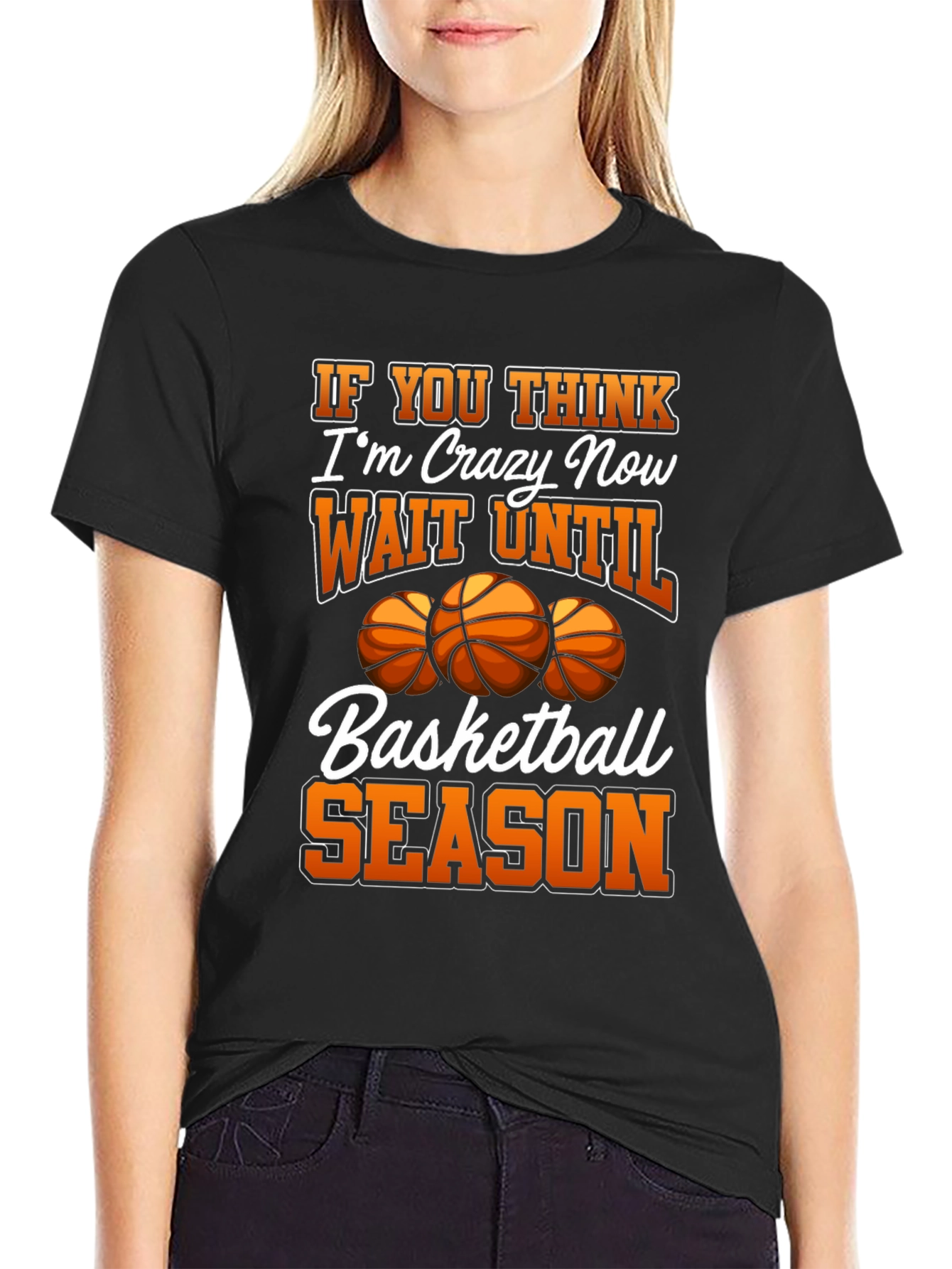 Basketball Season Crazy Fan Graphic Tee