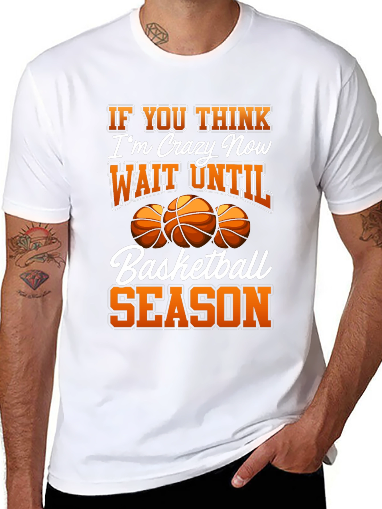 Basketball Season Crazy Fan Graphic Tee