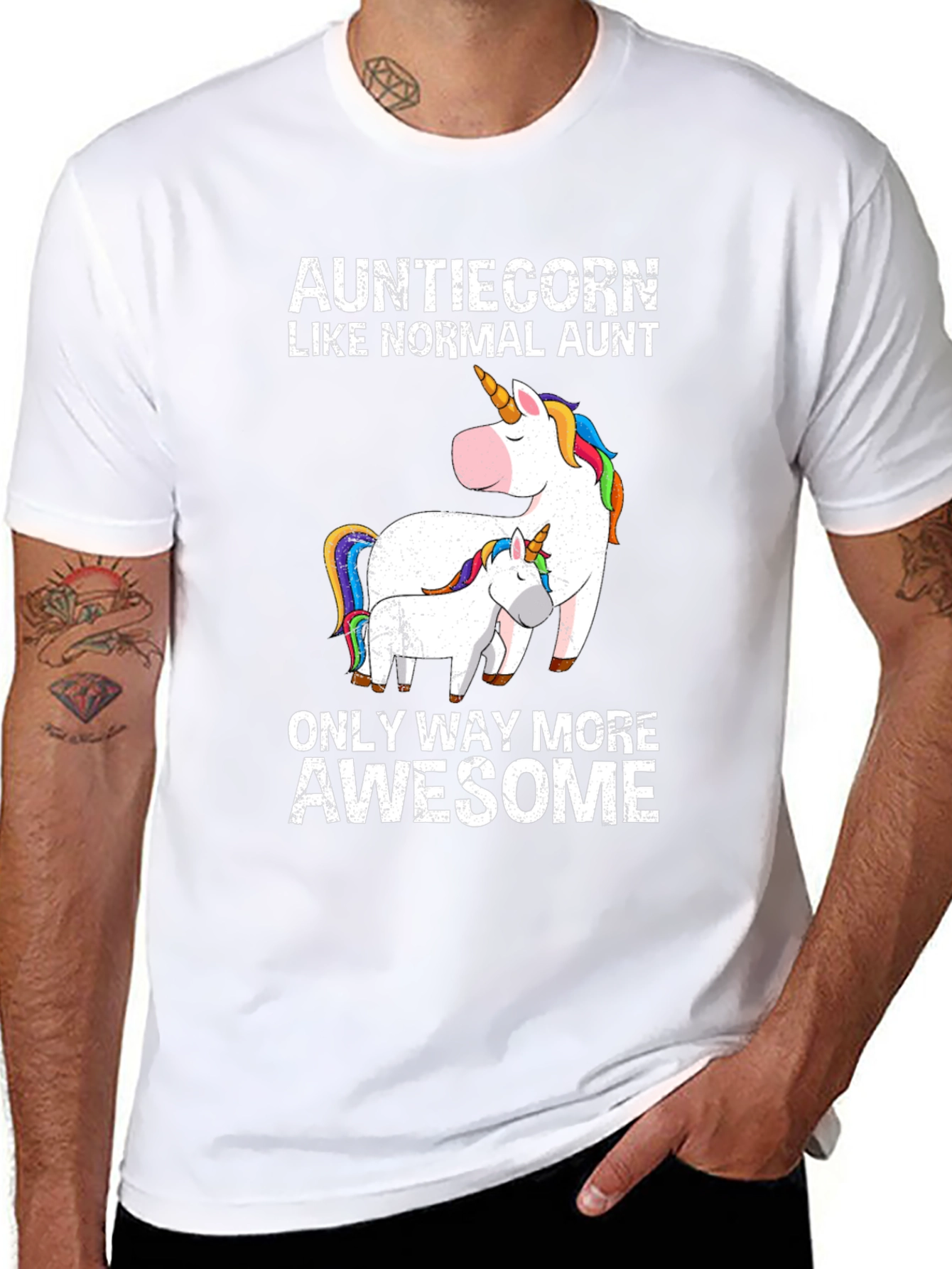 Auntiecorn Funny Aunt Unicorn T-Shirt