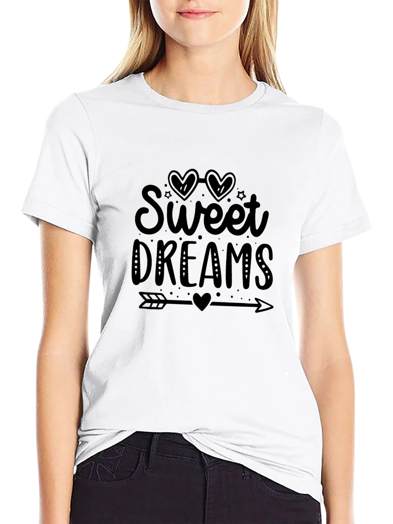 Sweet Dreams Graphic Tee - Black Cotton T-Shirt