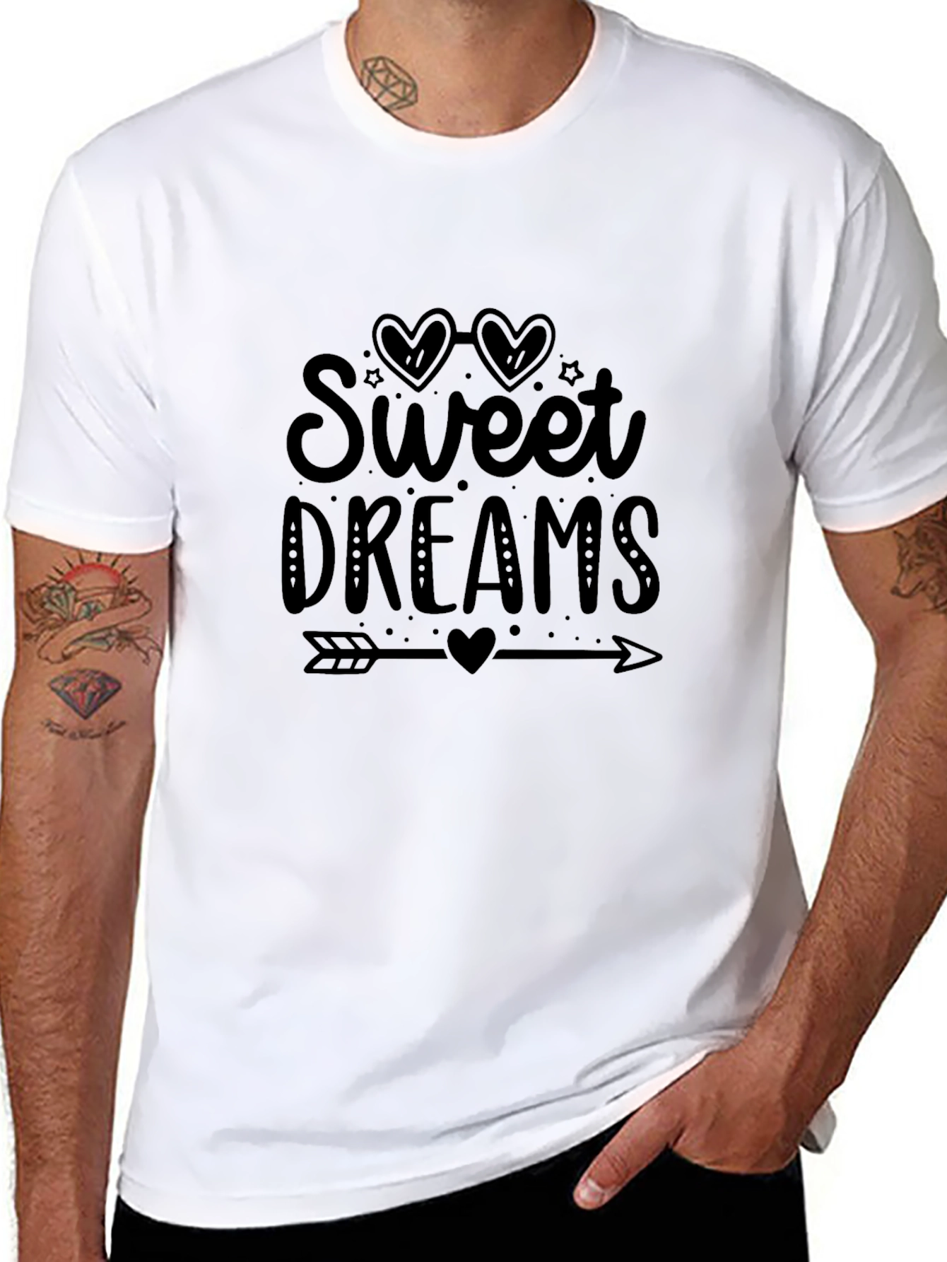 Sweet Dreams Graphic Tee - Black Cotton T-Shirt