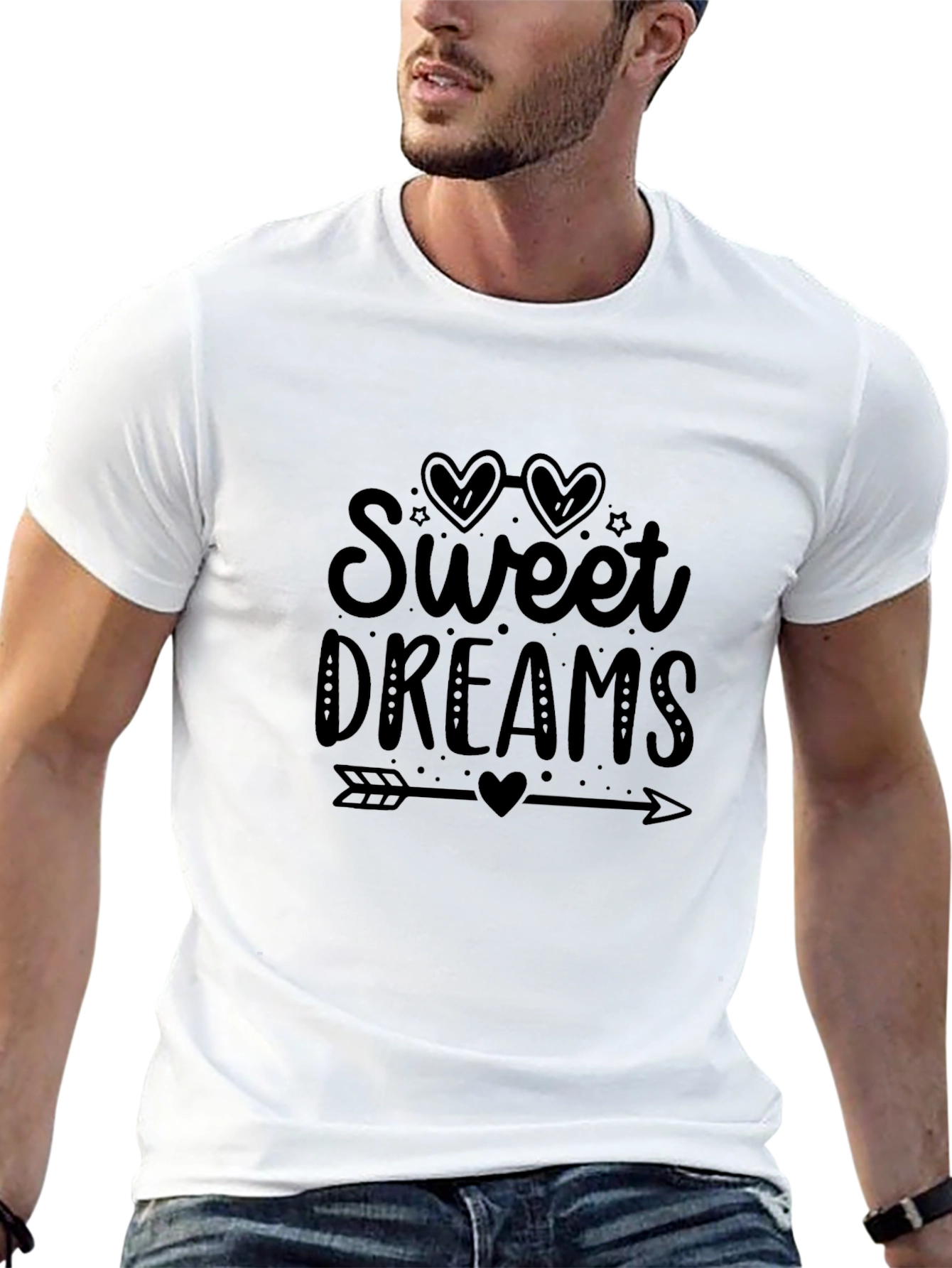 Sweet Dreams Graphic Tee - Black Cotton T-Shirt