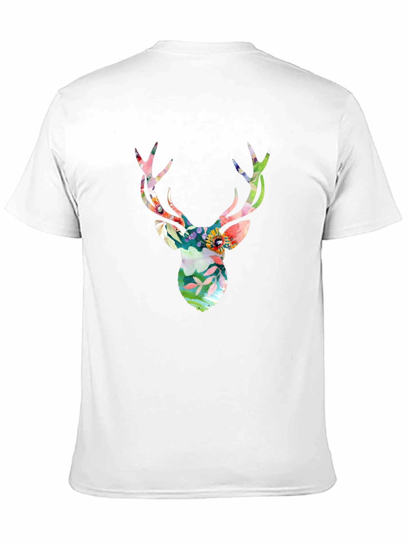Floral Deer Head Graphic Tee