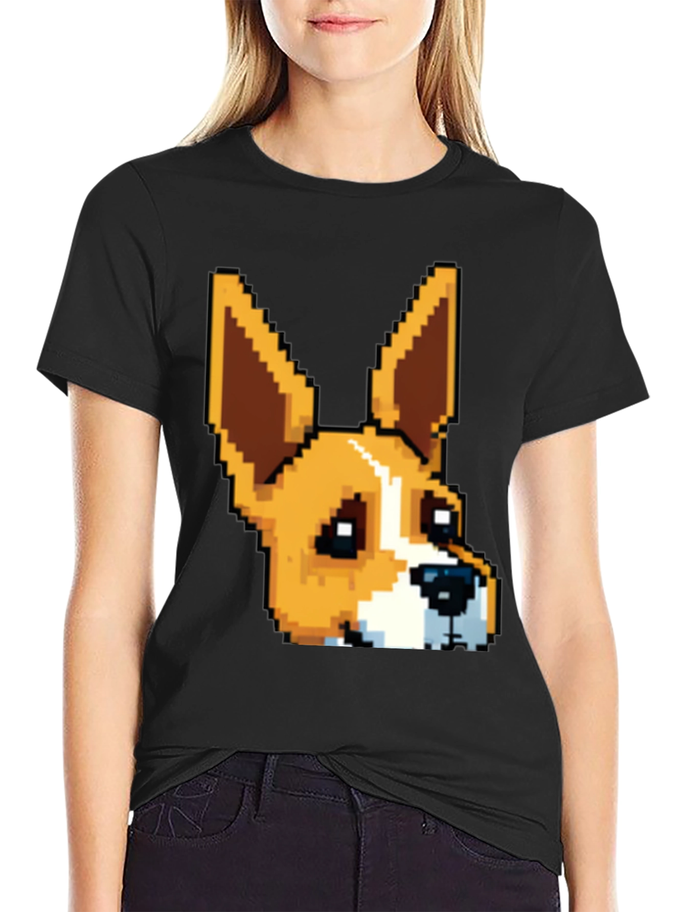 Pixel Art Dog T-Shirt - Cute Graphic Tee
