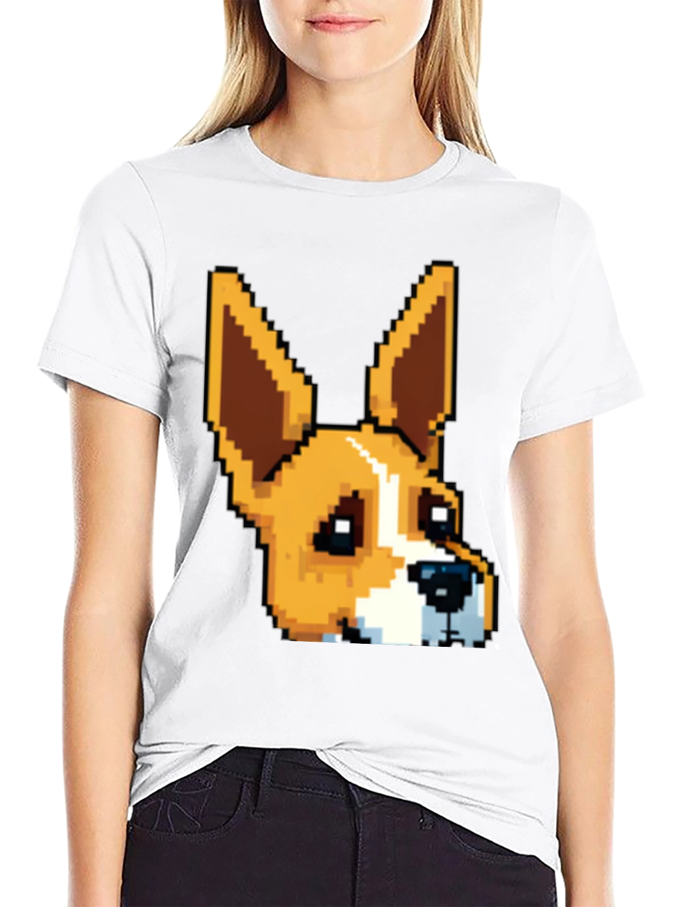 Pixel Art Dog T-Shirt - Cute Graphic Tee