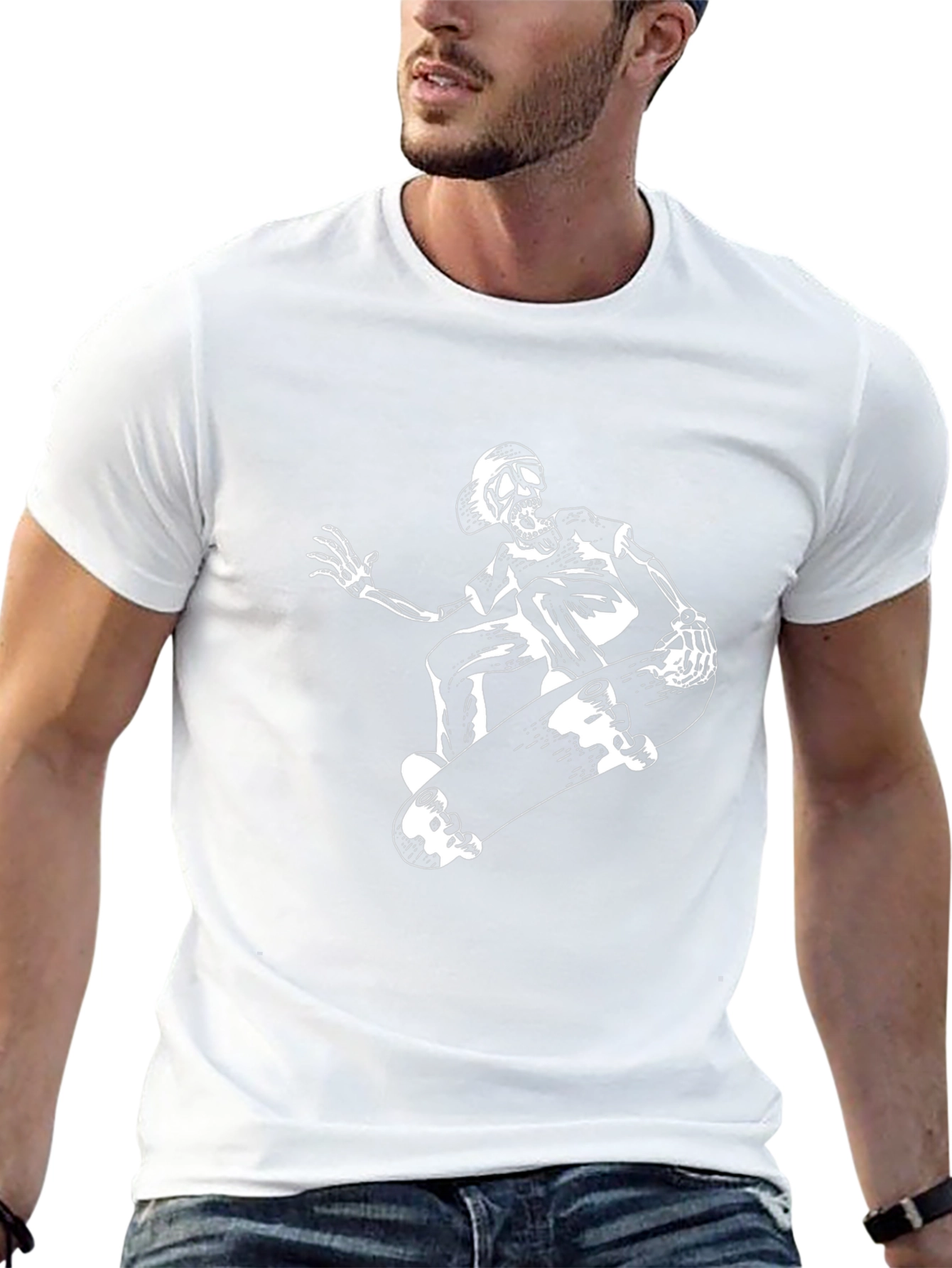 Skeleton Skateboarder Graphic Tee