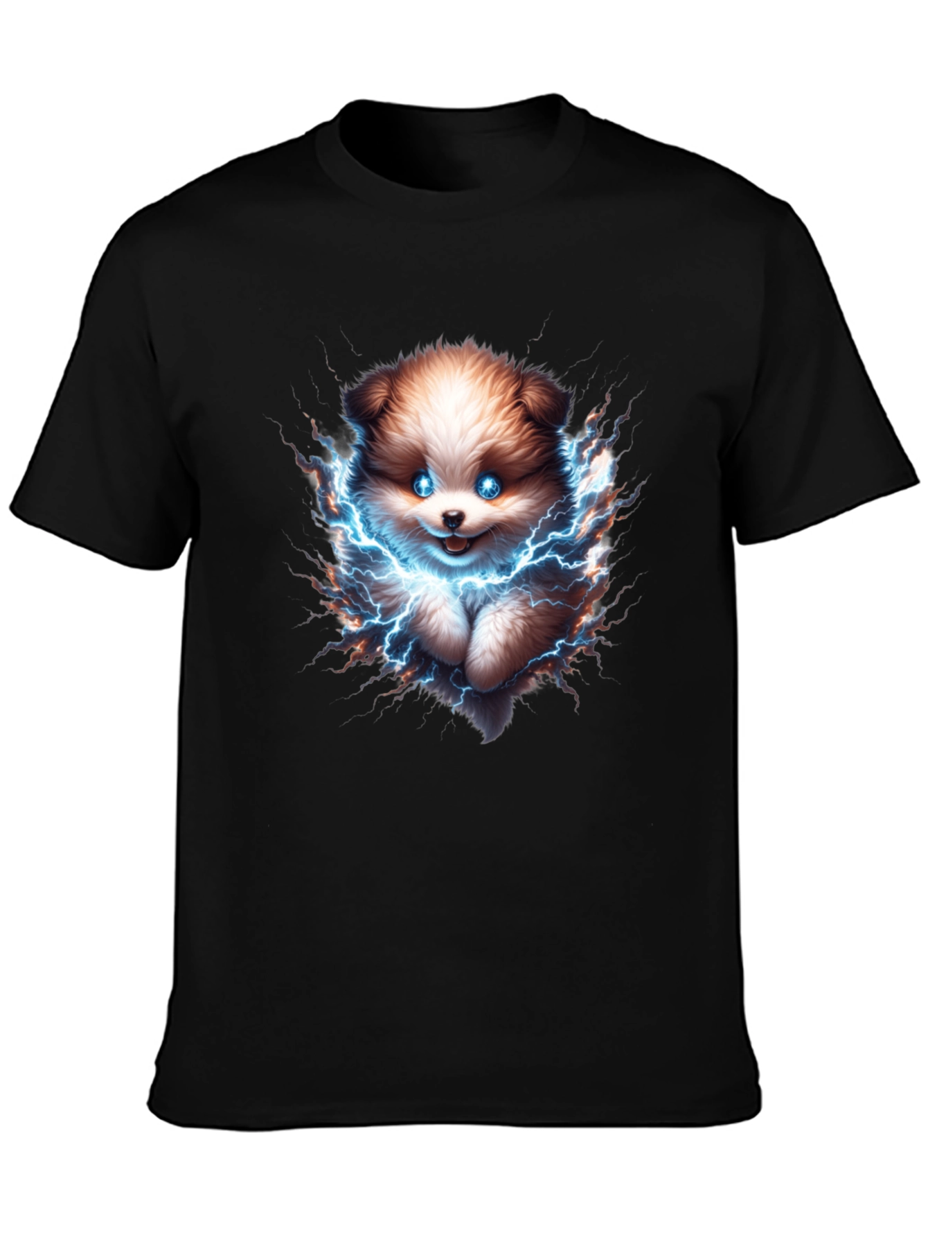 Electric Puppy T-Shirt - Black Cotton Tee
