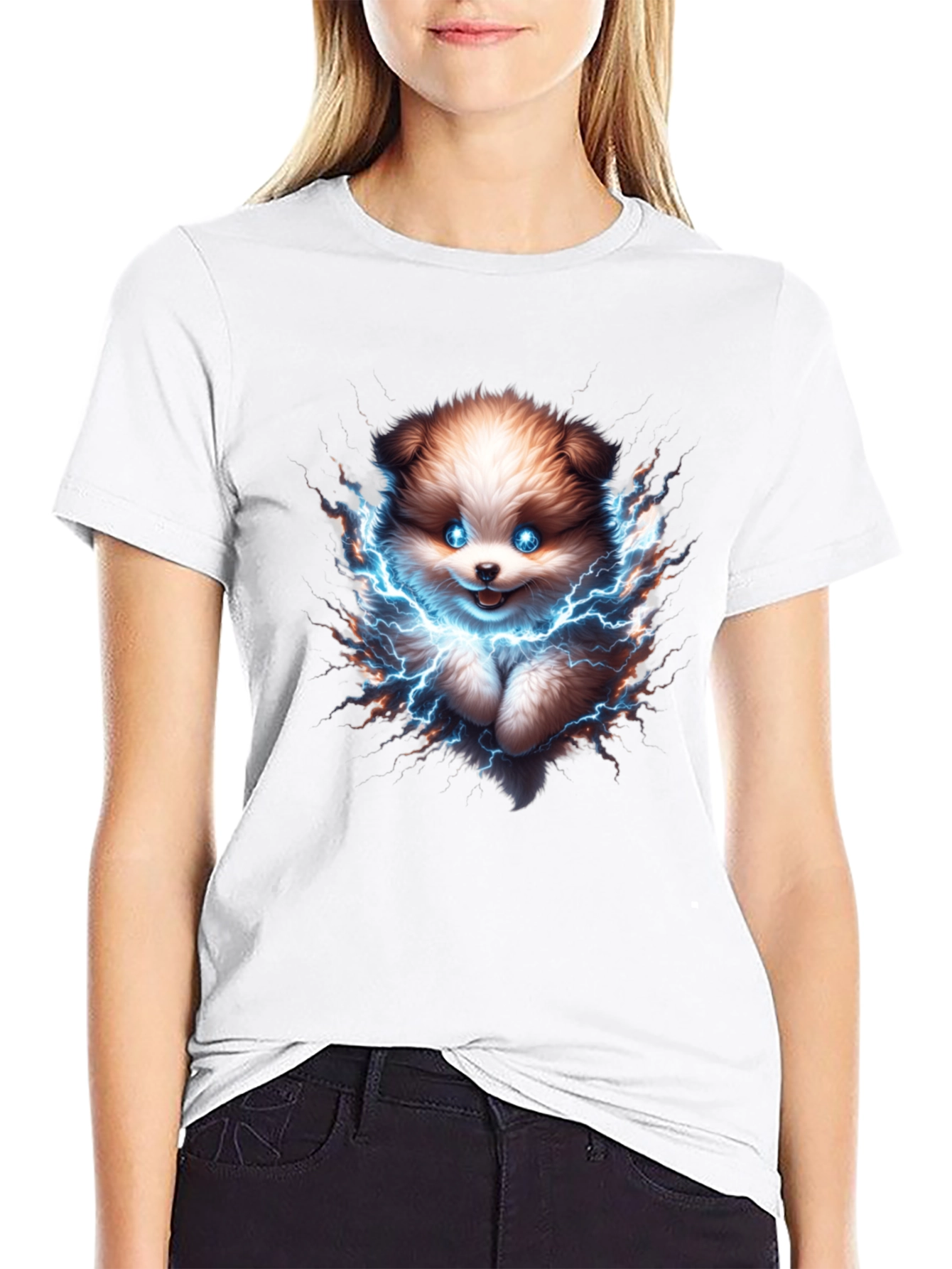 Electric Puppy T-Shirt - Black Cotton Tee