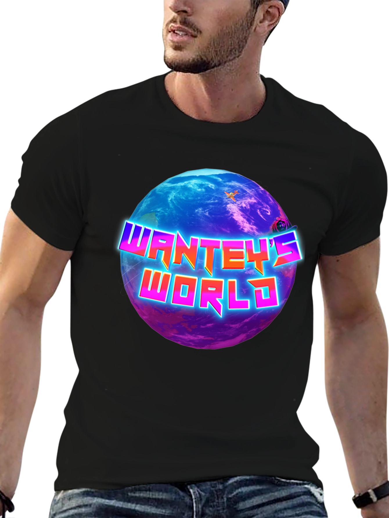 Wanteys World Graphic Tee - Black
