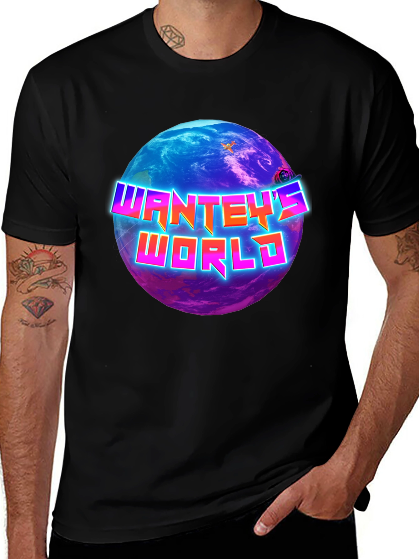 Wanteys World Graphic Tee - Black