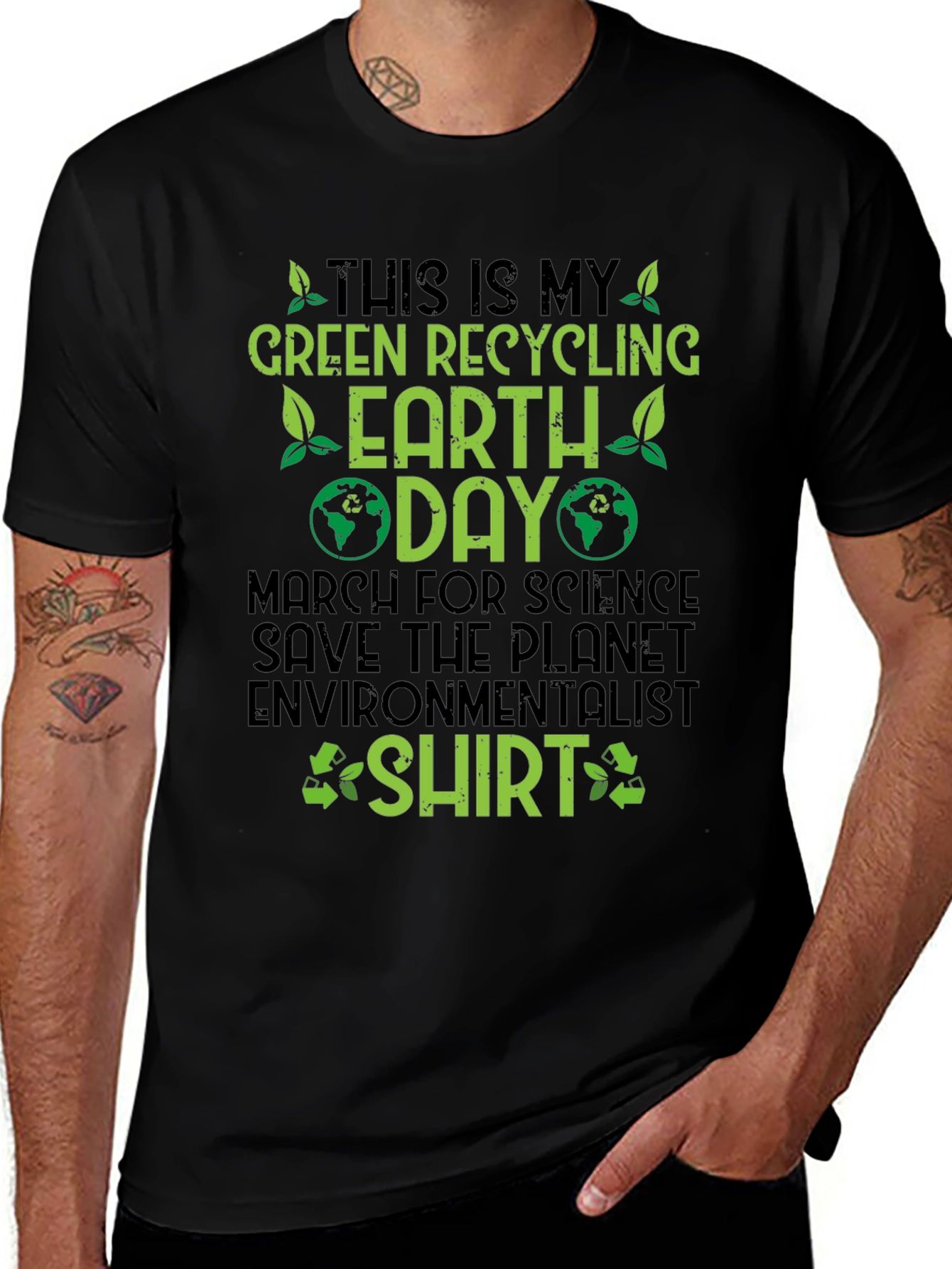 Green Recycling Earth Day T-Shirt