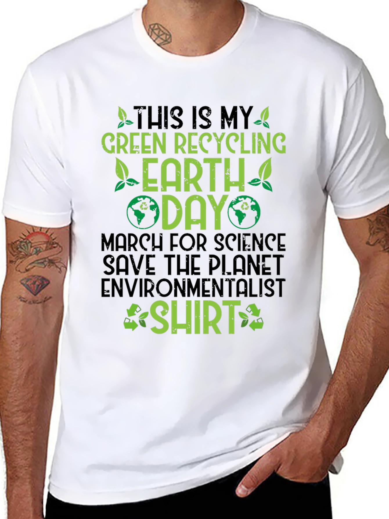 Green Recycling Earth Day T-Shirt