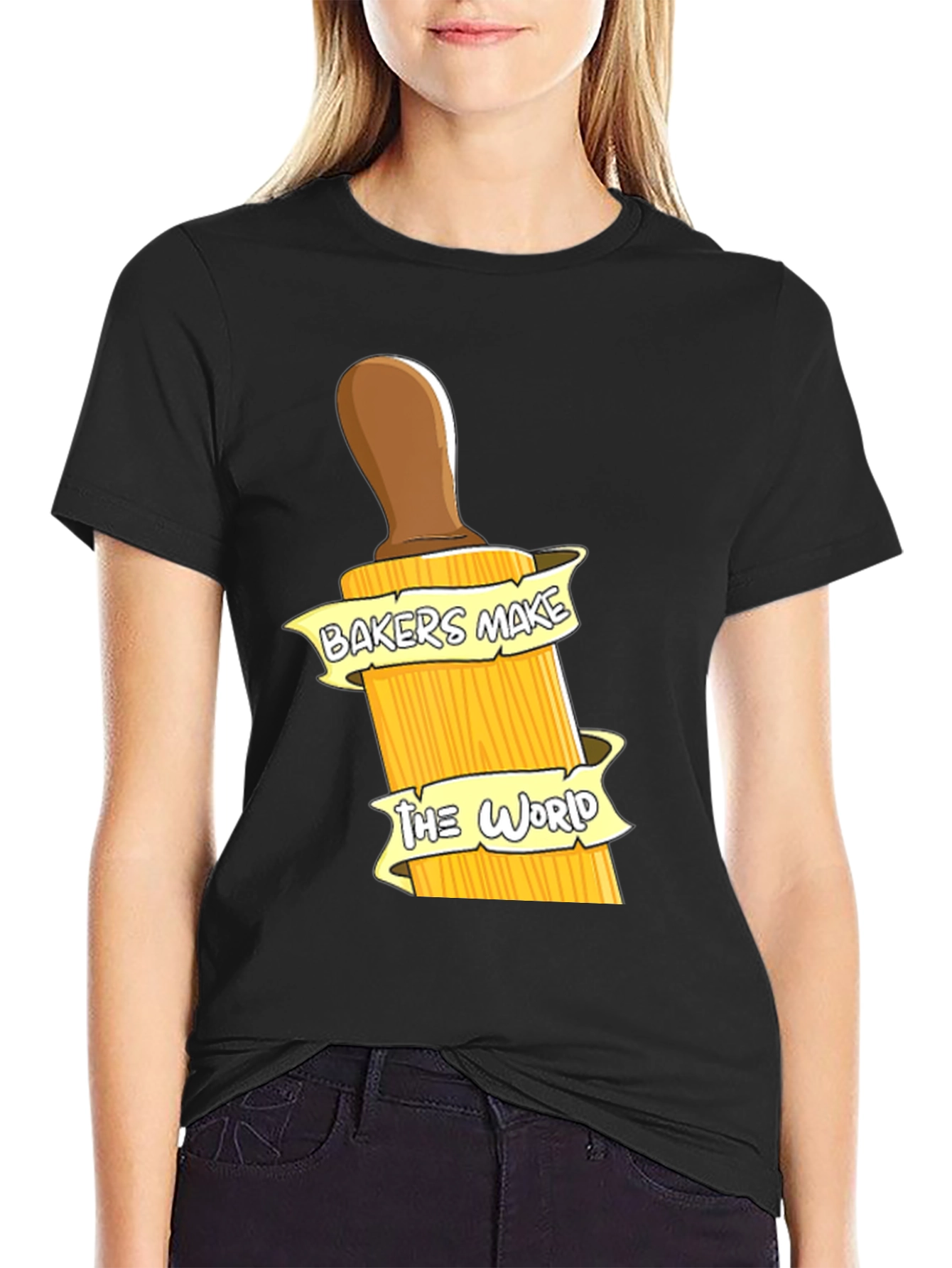 Bakers World T-Shirt - Rolling Pin Graphic