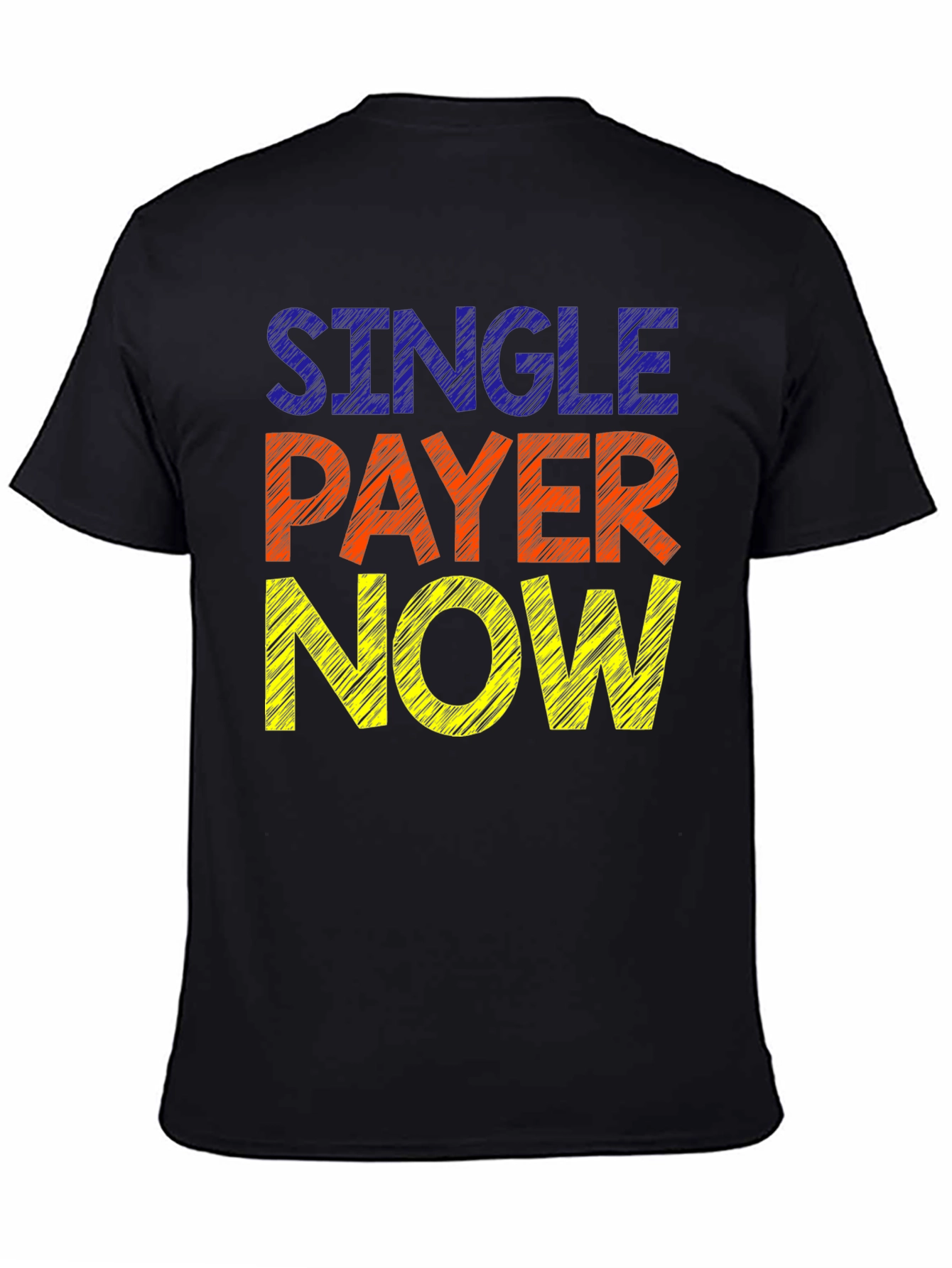 Single Payer Now Graphic Tee - Black Cotton T-Shirt