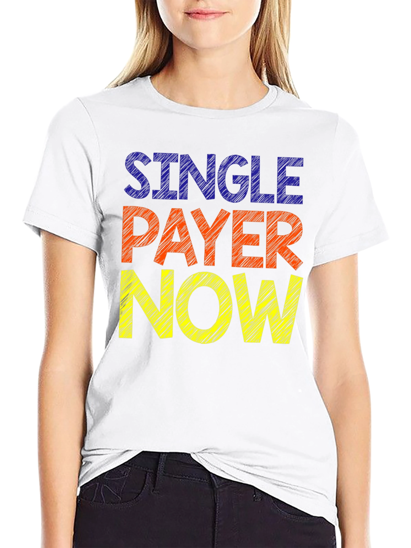 Single Payer Now Graphic Tee - Black Cotton T-Shirt