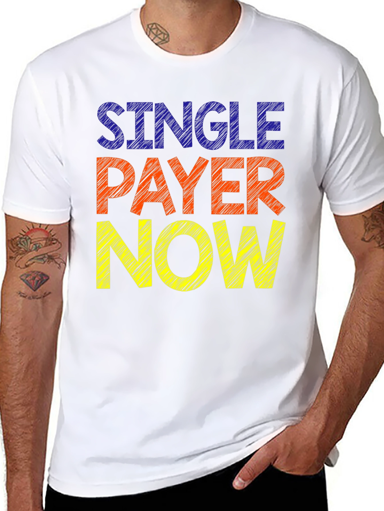 Single Payer Now Graphic Tee - Black Cotton T-Shirt