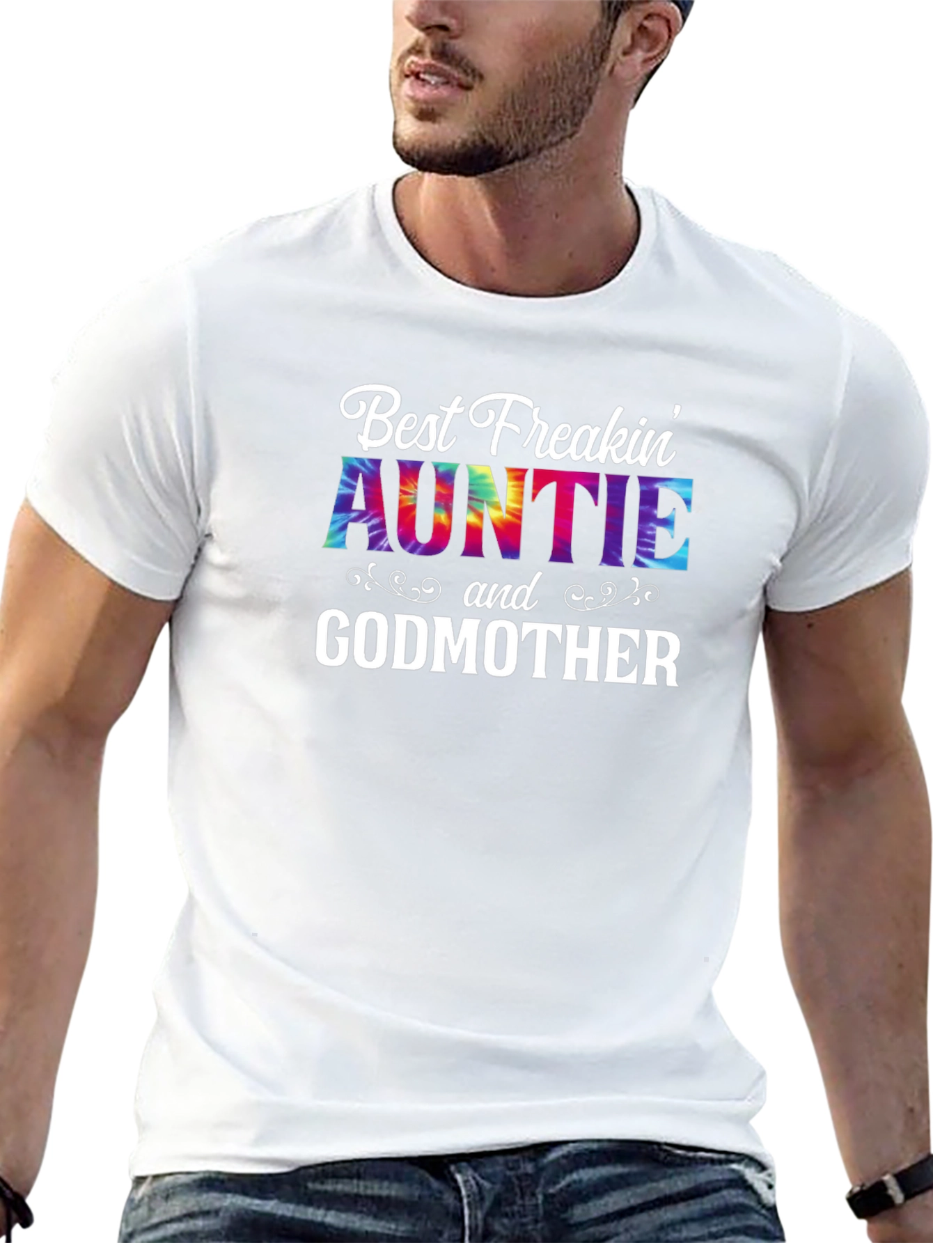 Best Freakin Auntie and Godmother Black T-Shirt