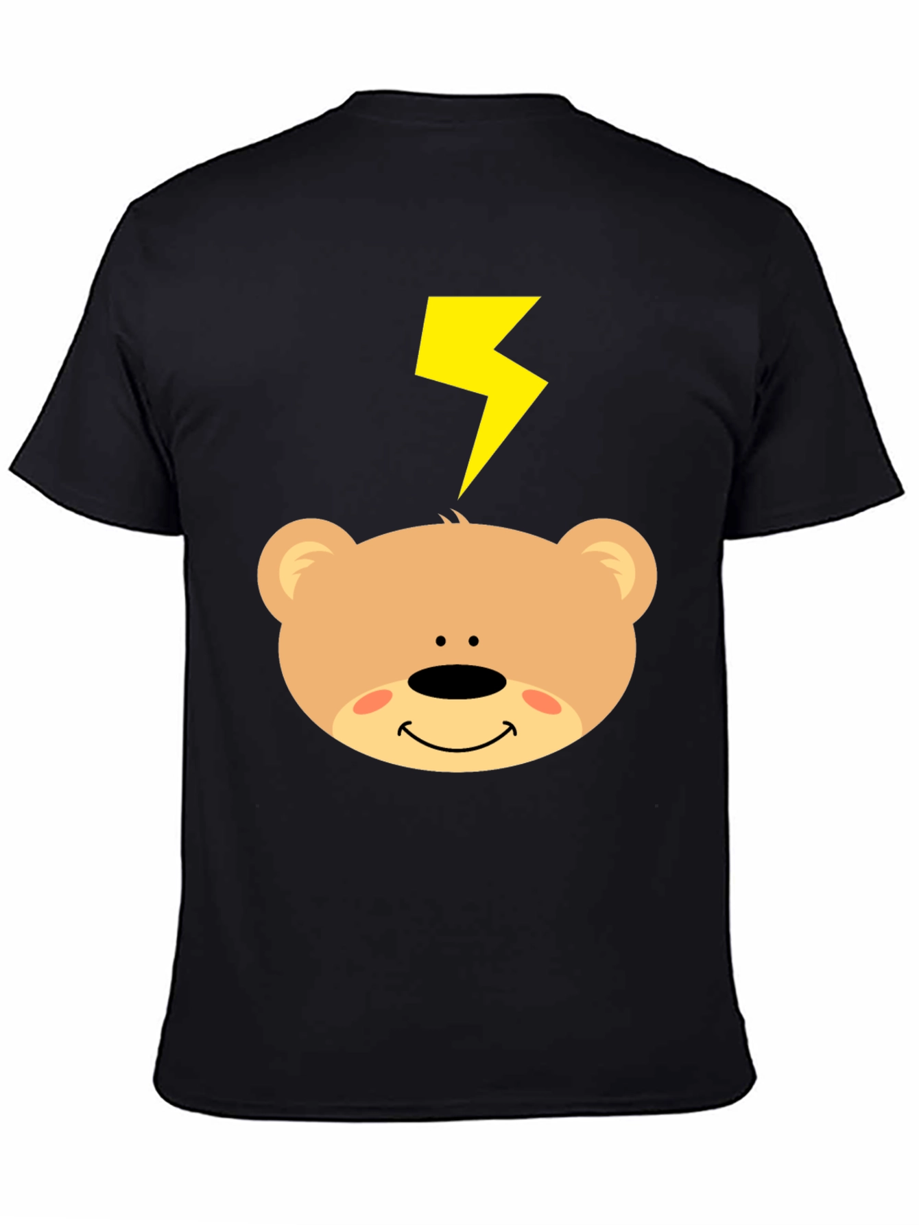 Cartoon Bear T-Shirt with Lightning Bolt