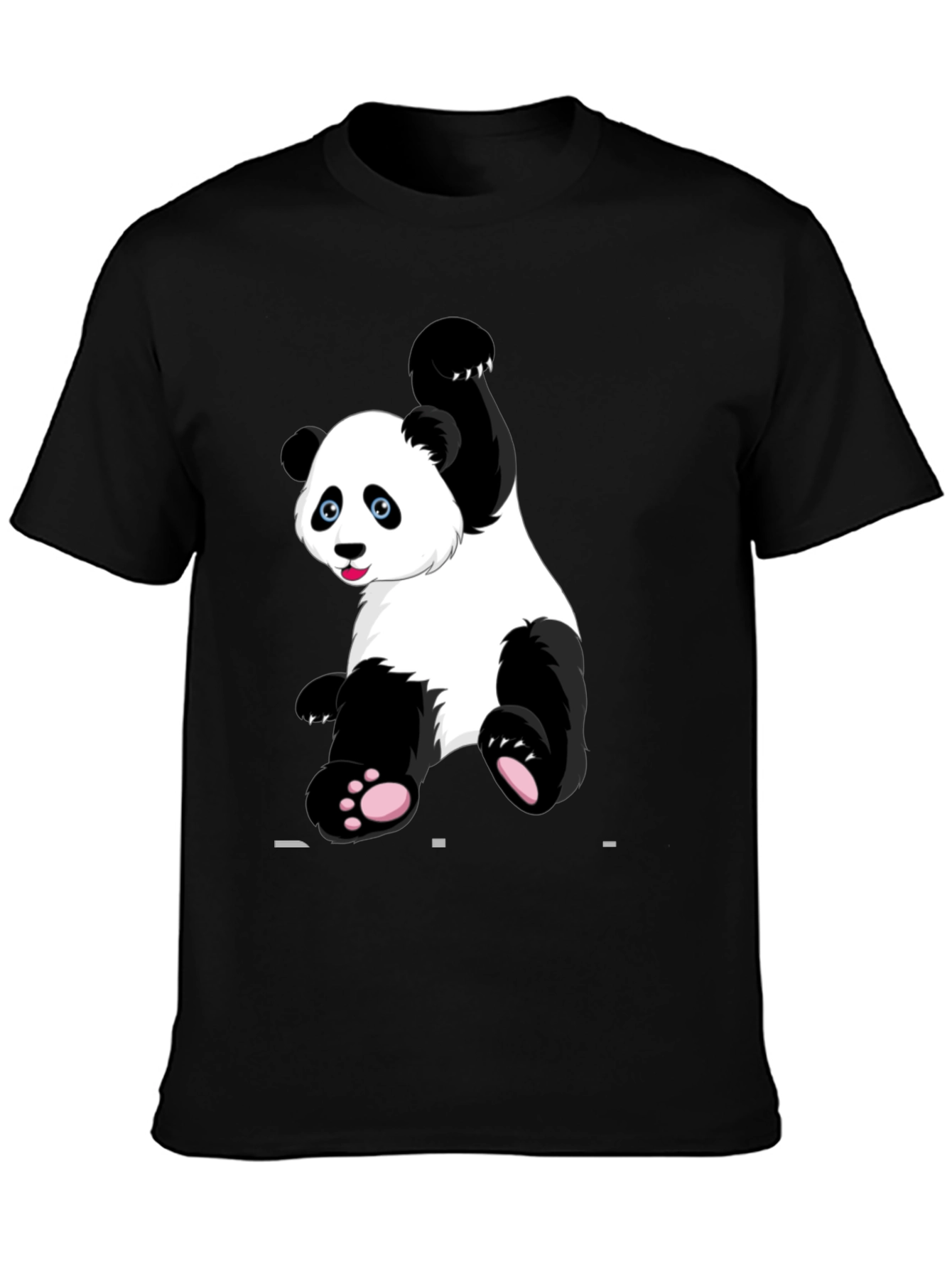 Panda Graphic Tee - Black Cotton Blend