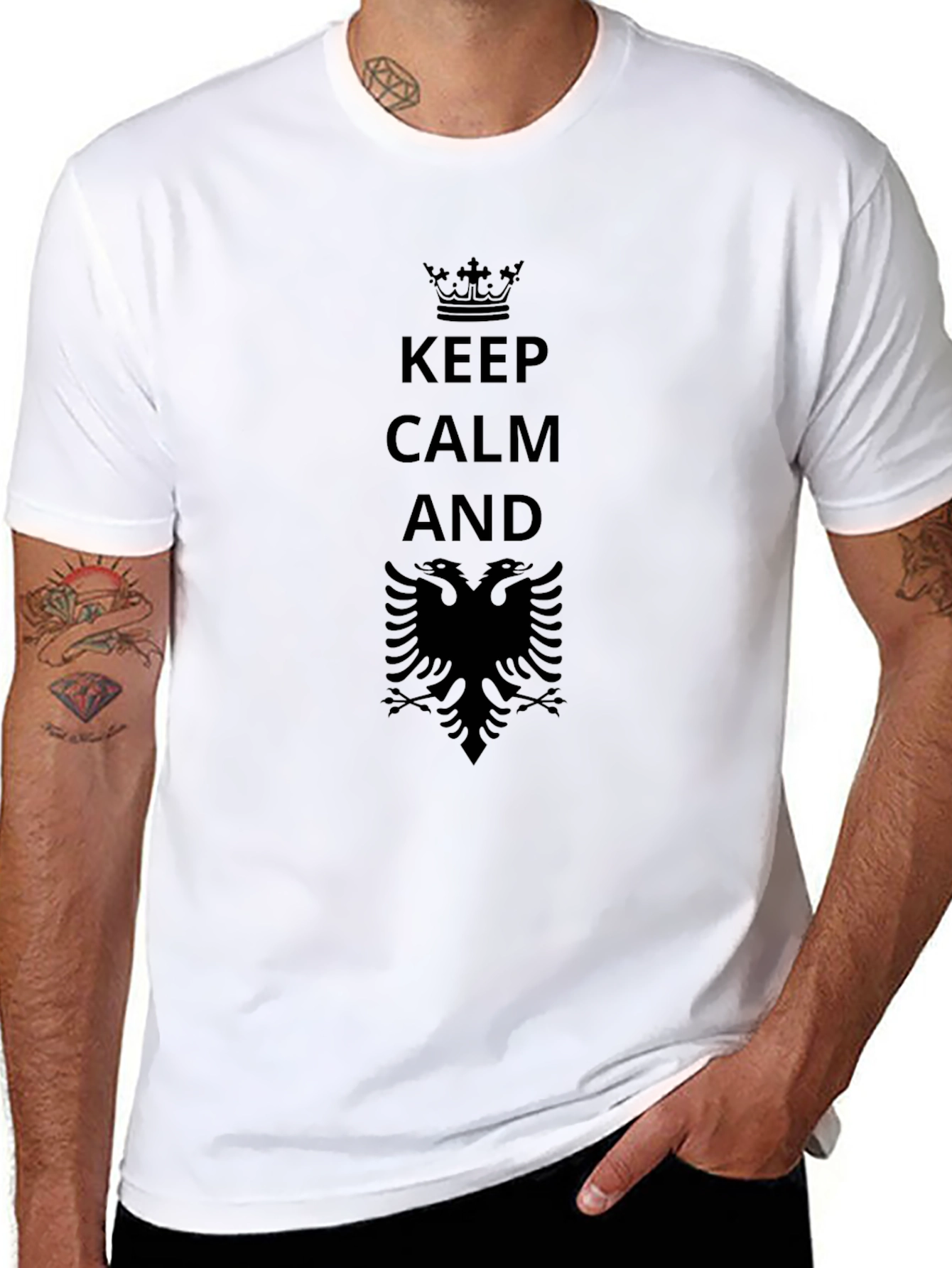Keep Calm Albania Eagle Graphic T-Shirt