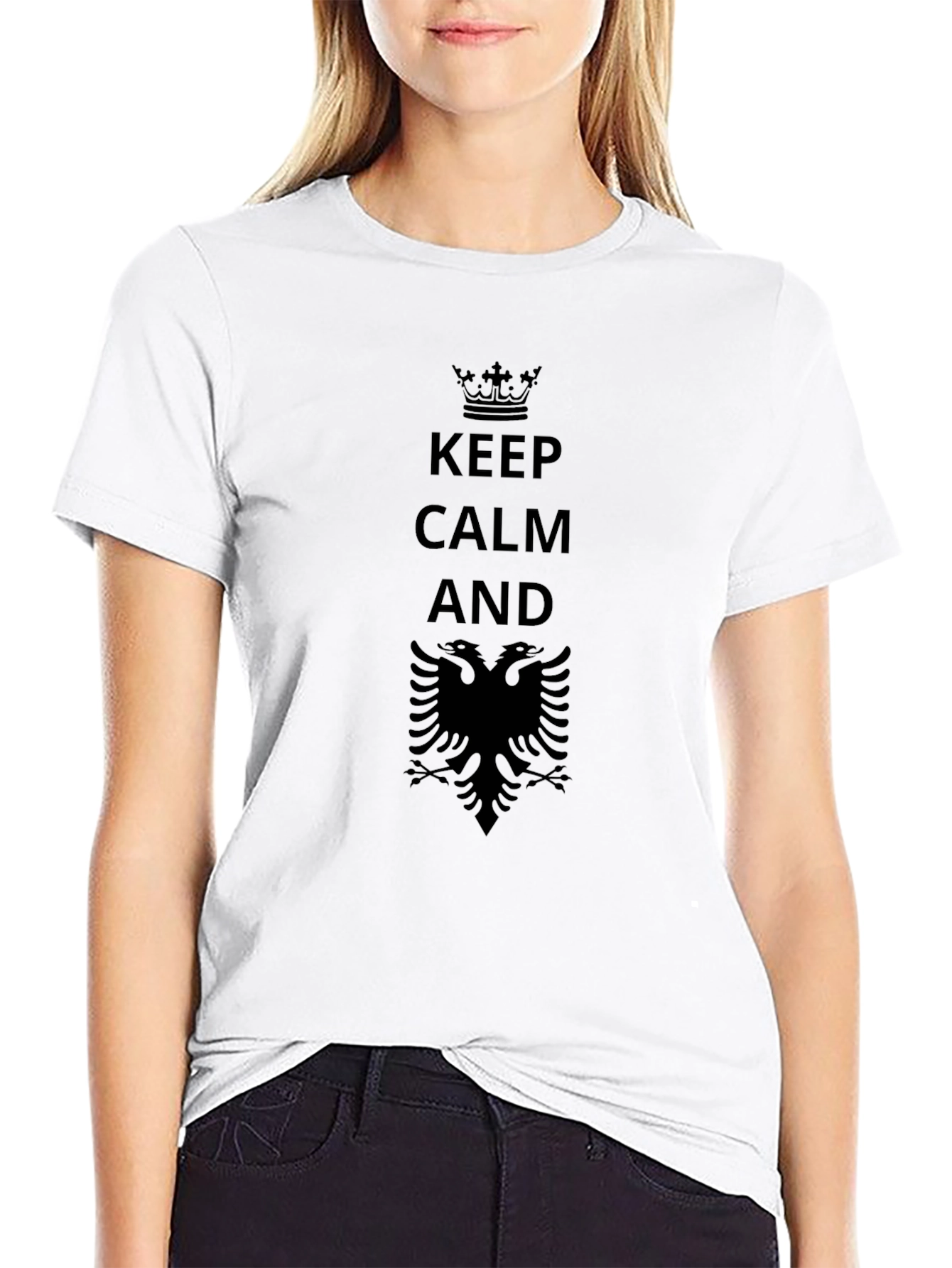 Keep Calm Albania Eagle Graphic T-Shirt
