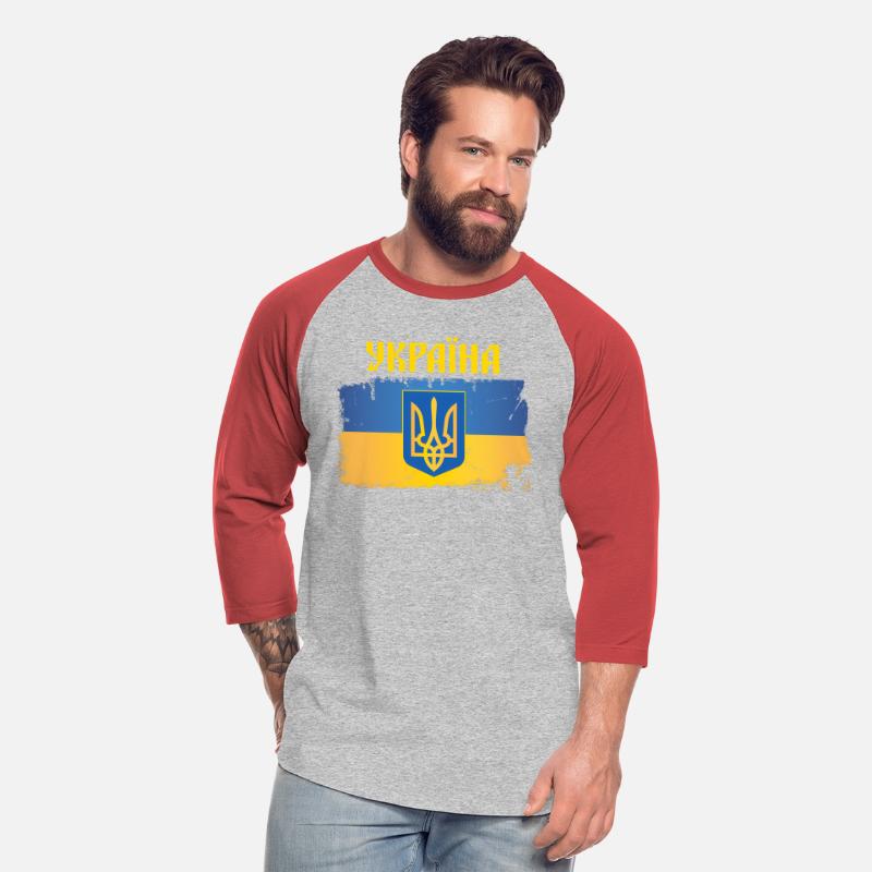 Ukraine Flag Trident Cyrillic Font Patriotic