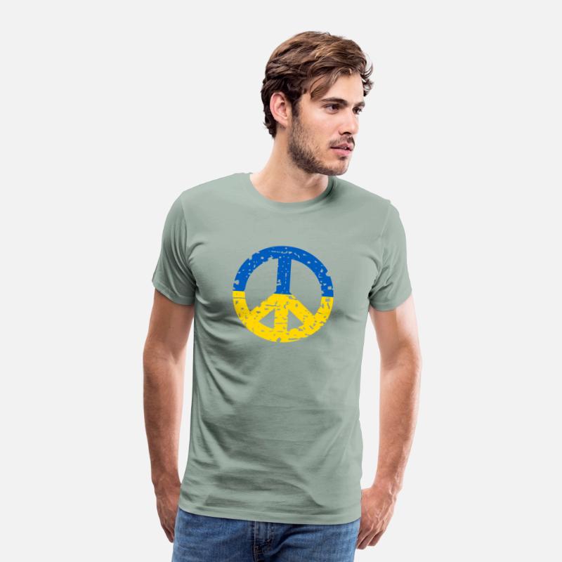Ukraine Peace Sign Ukrainian Flag Colors