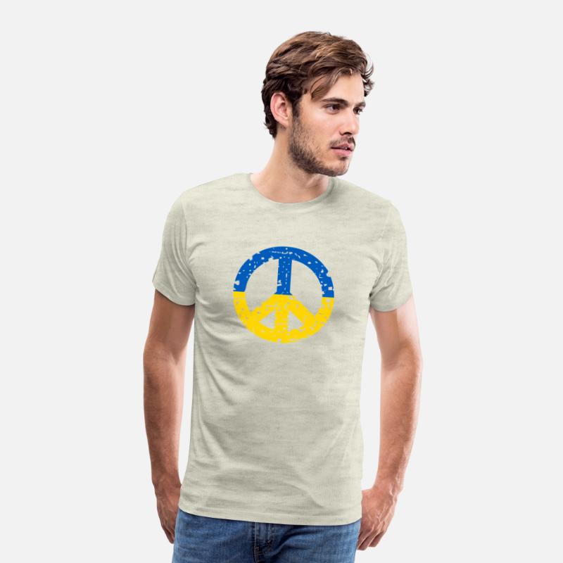 Ukraine Peace Sign Ukrainian Flag Colors