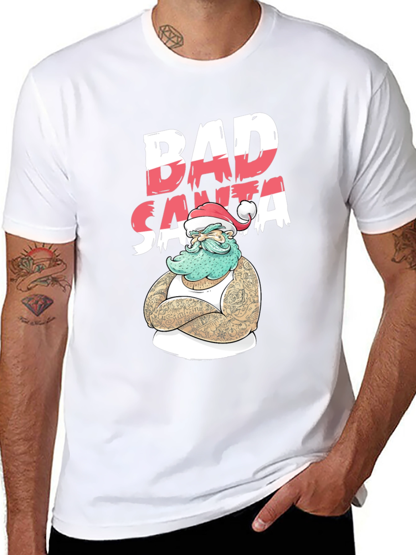 Bad Santa T-Shirt - Holiday Humor Tee
