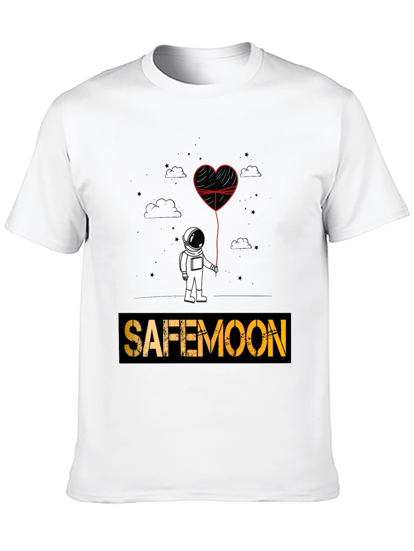 Safemoon Astronaut Heart Balloon Graphic Tee