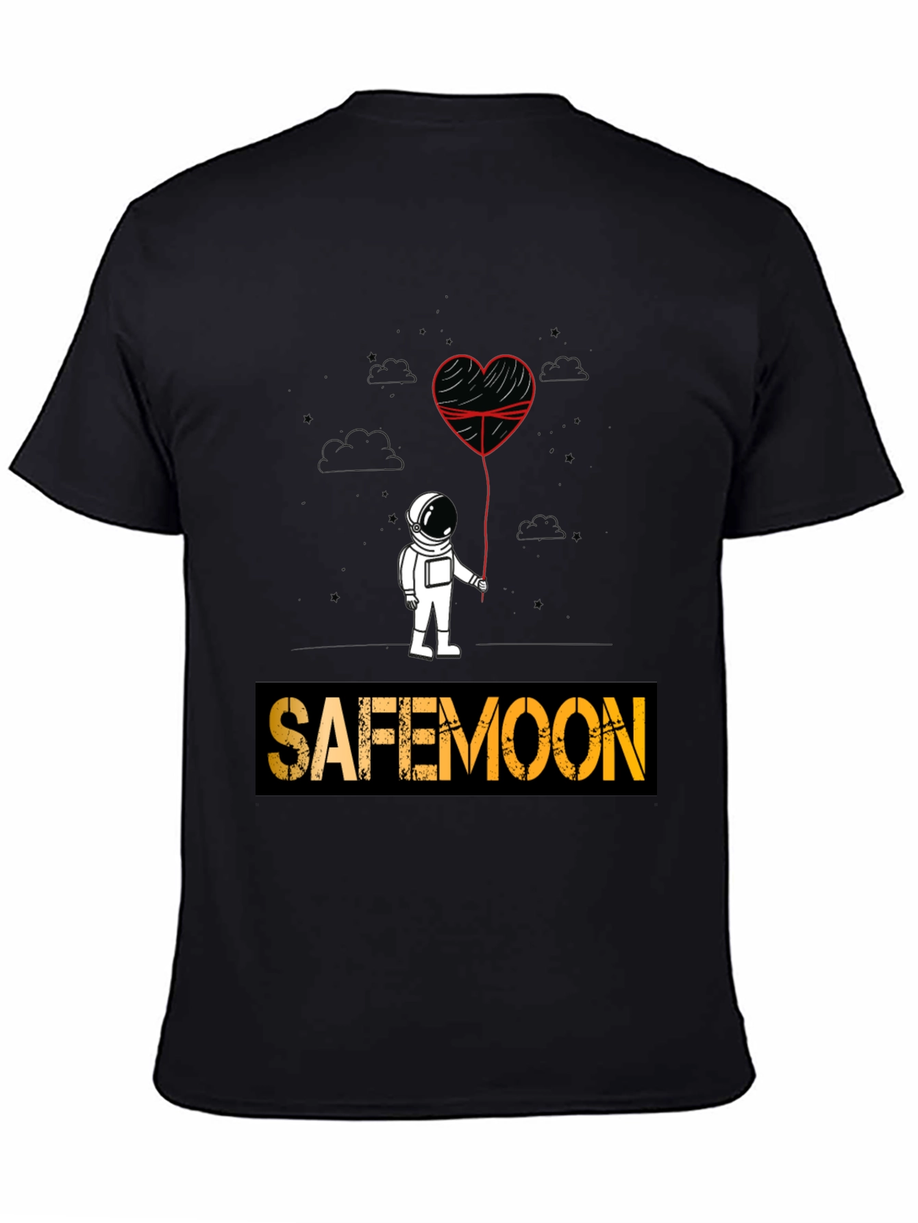 Safemoon Astronaut Heart Balloon Graphic Tee