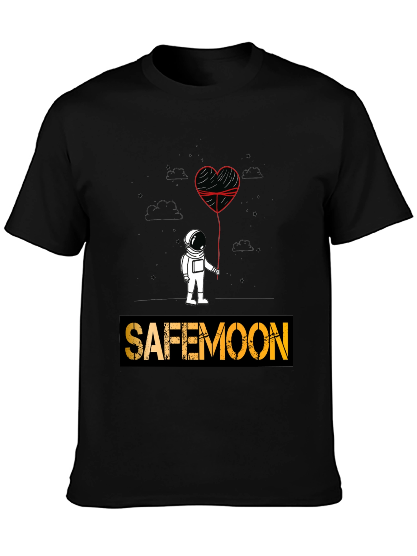 Safemoon Astronaut Heart Balloon Graphic Tee