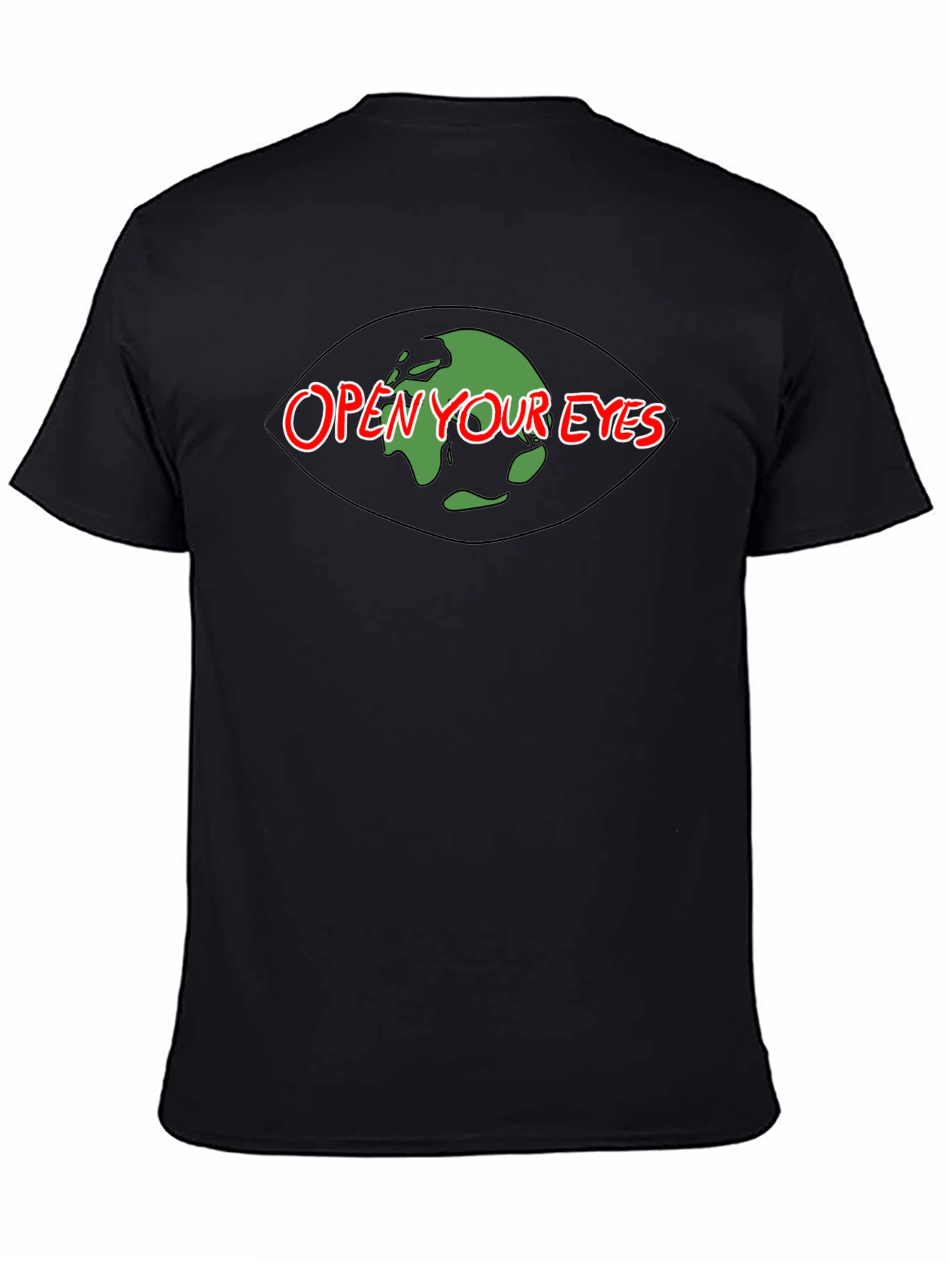 Open Your Eyes Graphic T-Shirt - Black Cotton Tee