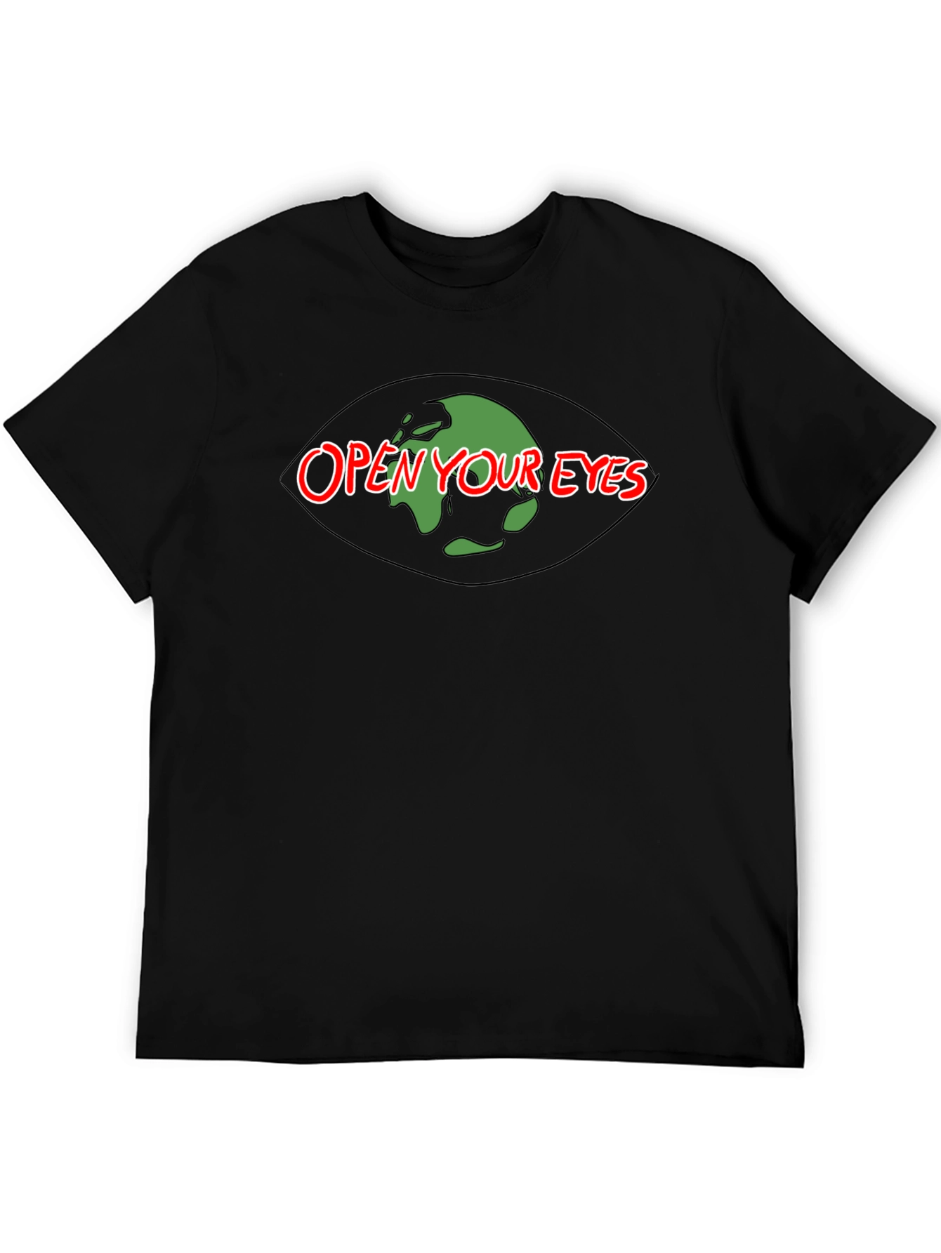 Open Your Eyes Graphic T-Shirt - Black Cotton Tee