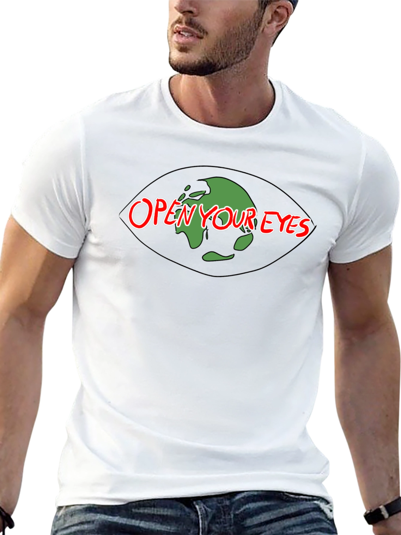 Open Your Eyes Graphic T-Shirt - Black Cotton Tee