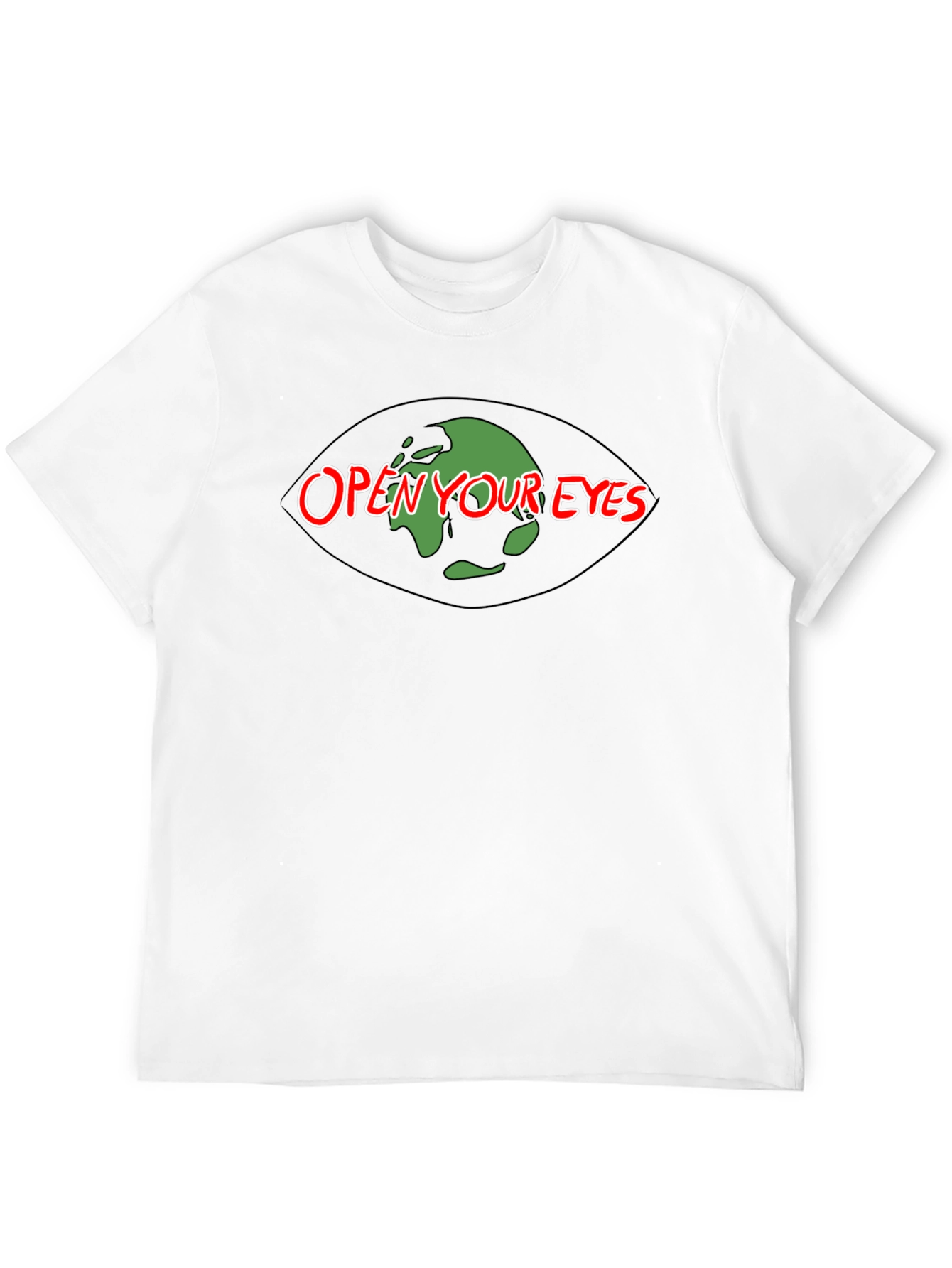 Open Your Eyes Graphic T-Shirt - Black Cotton Tee