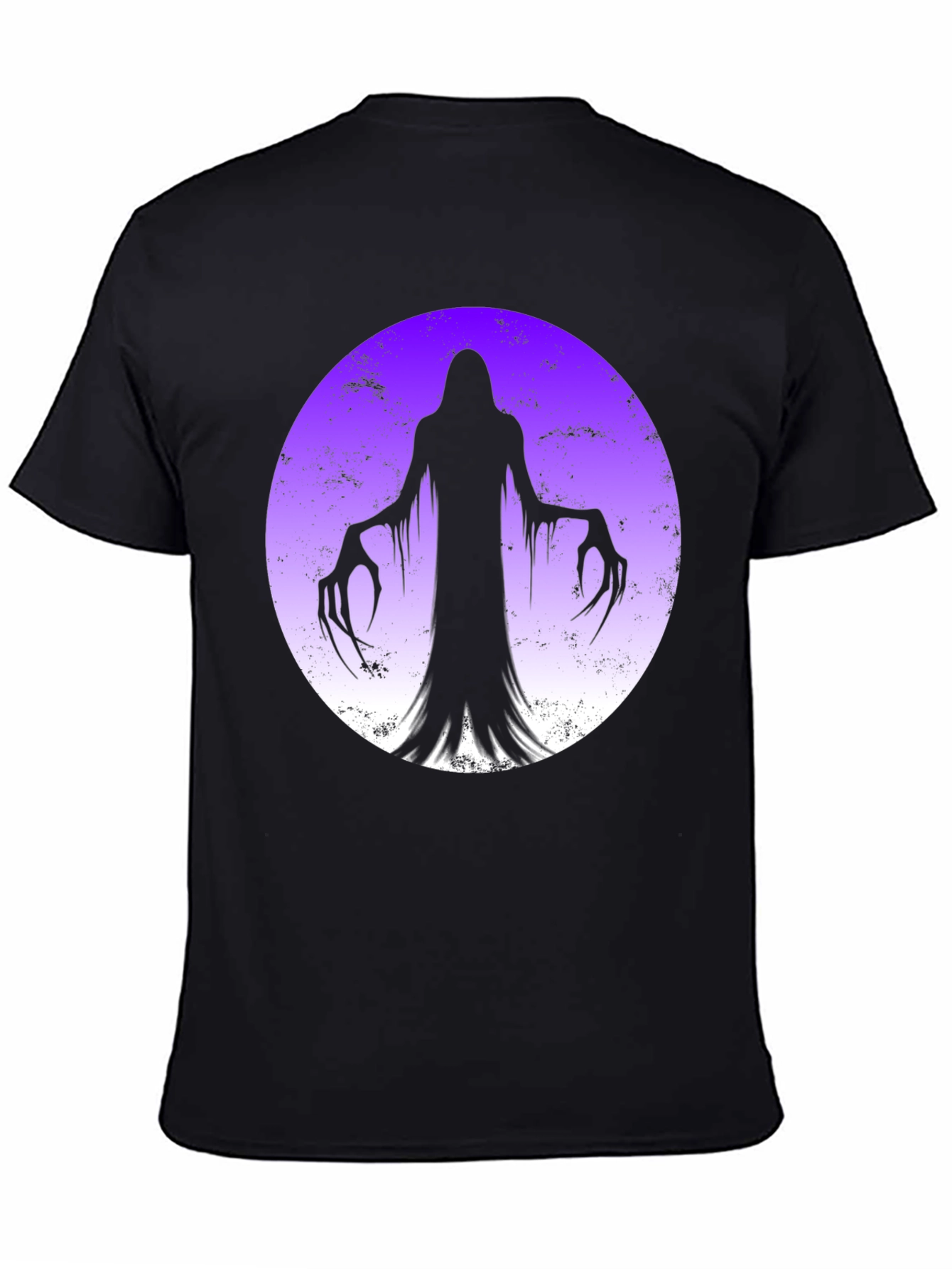 Spooky Ghost Moon Graphic T-Shirt - Halloween Ready!