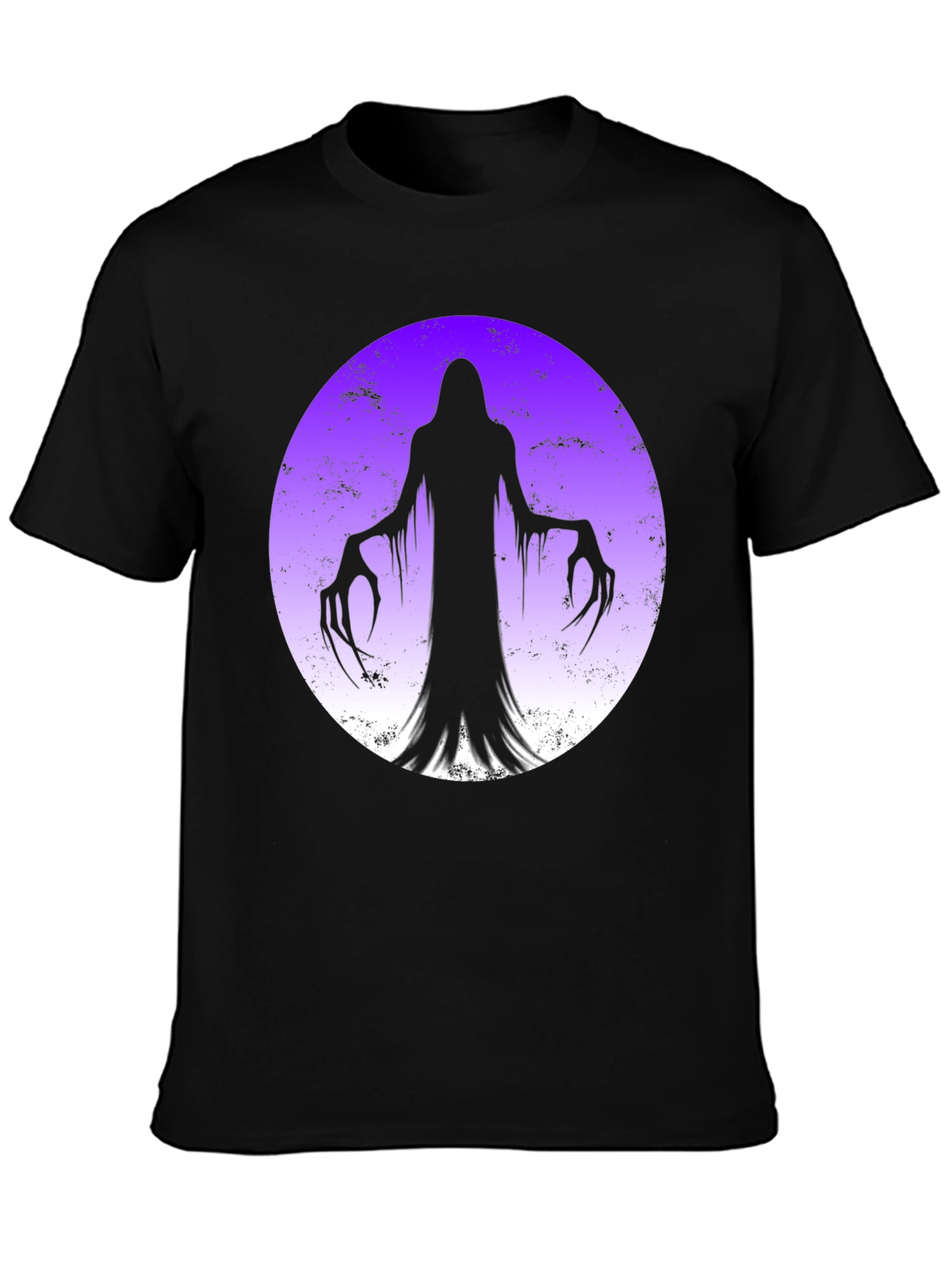 Spooky Ghost Moon Graphic T-Shirt - Halloween Ready!