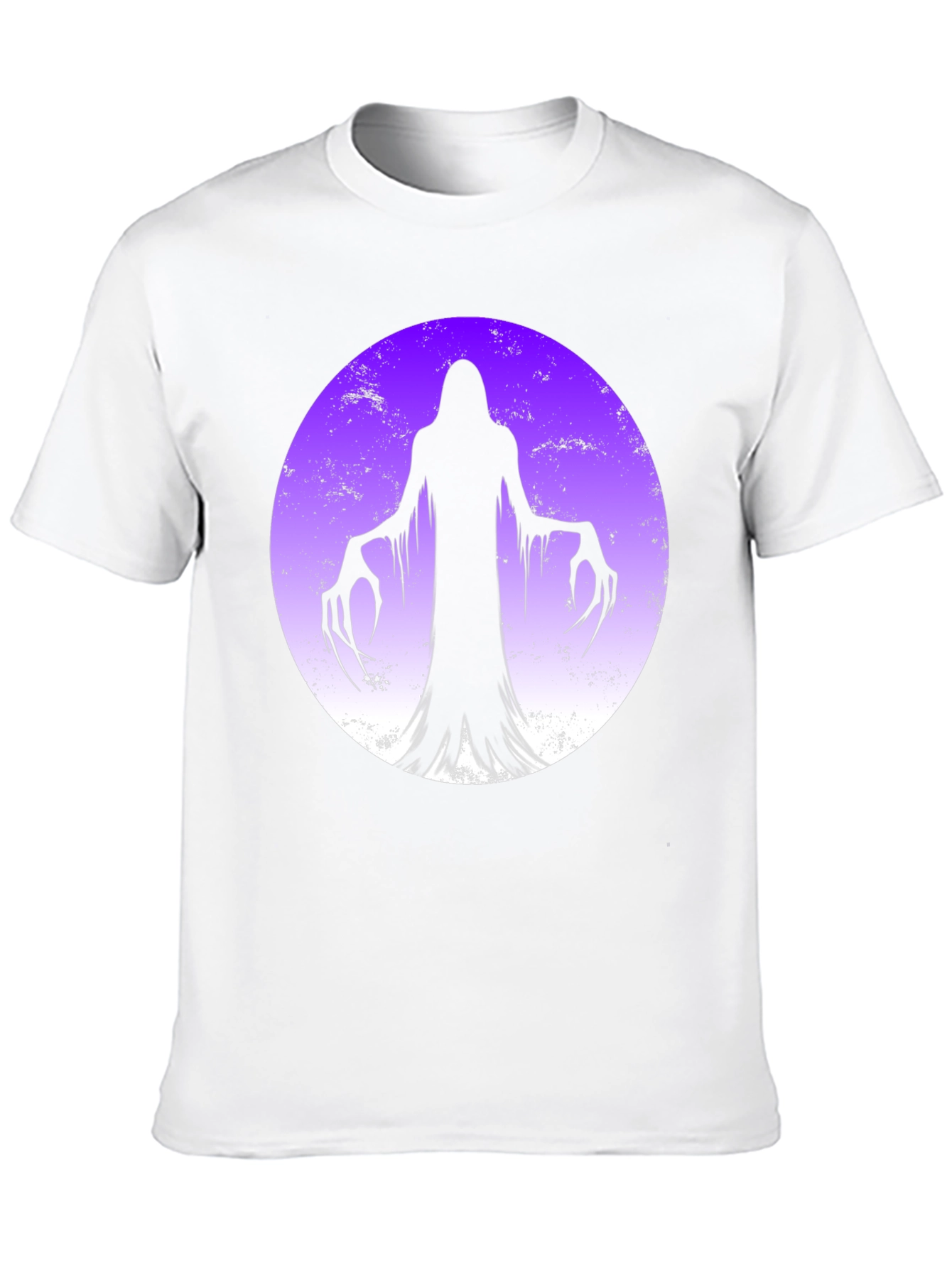 Spooky Ghost Moon Graphic T-Shirt - Halloween Ready!