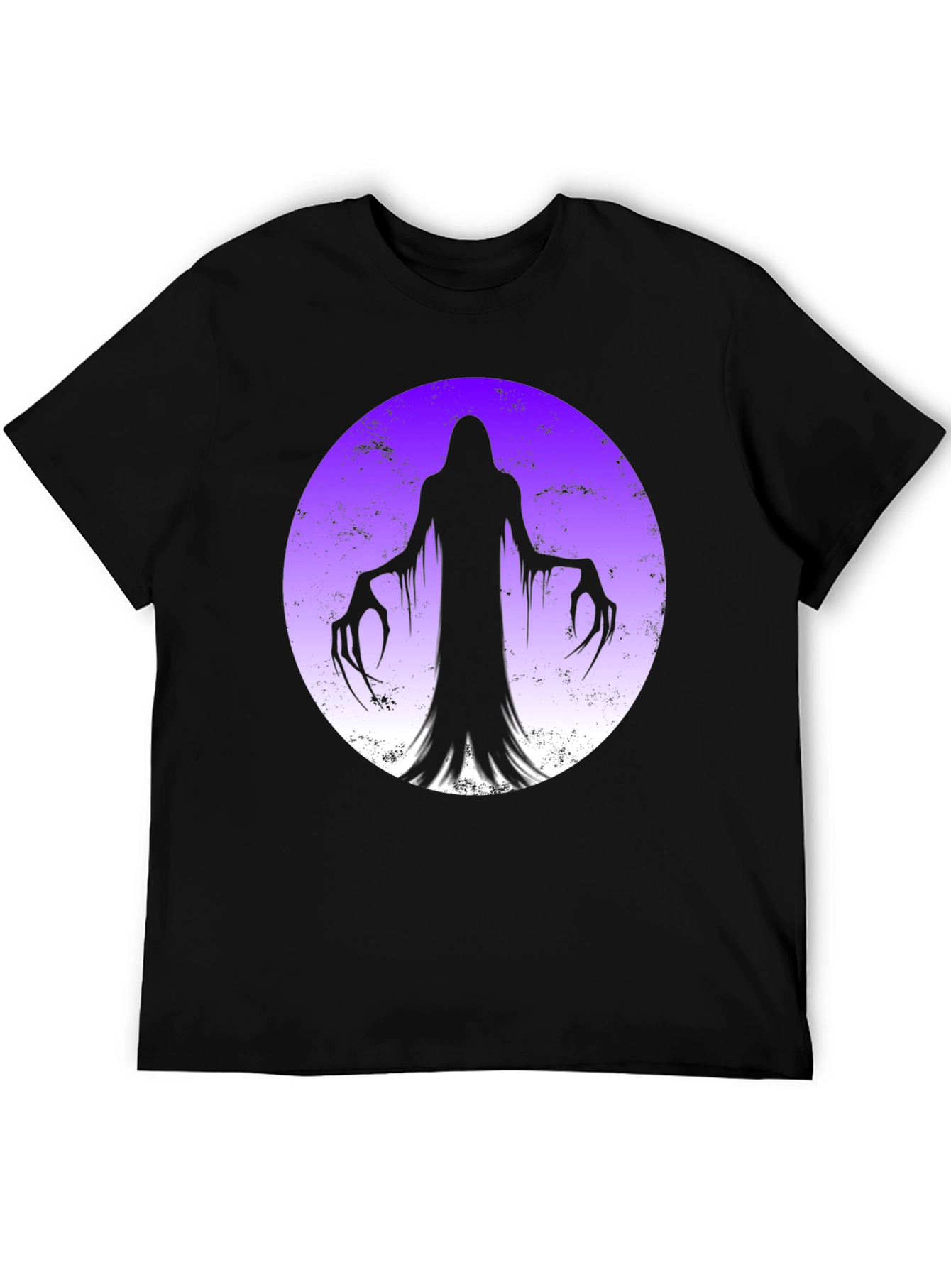 Spooky Ghost Moon Graphic T-Shirt - Halloween Ready!