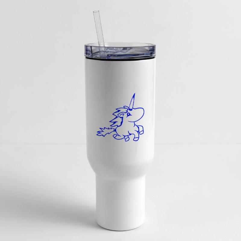 Unicorn rides fast gallop cute cartoon horse cool