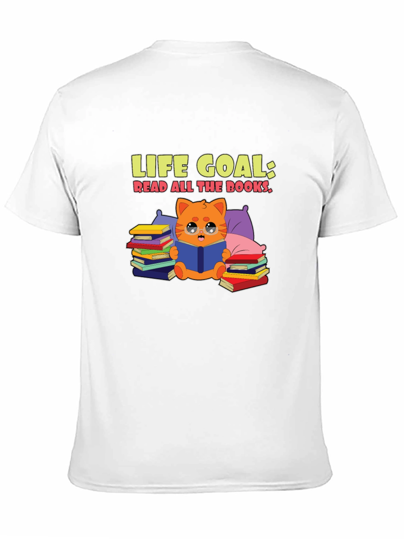 Life Goal Read All the Books Black T-Shirt