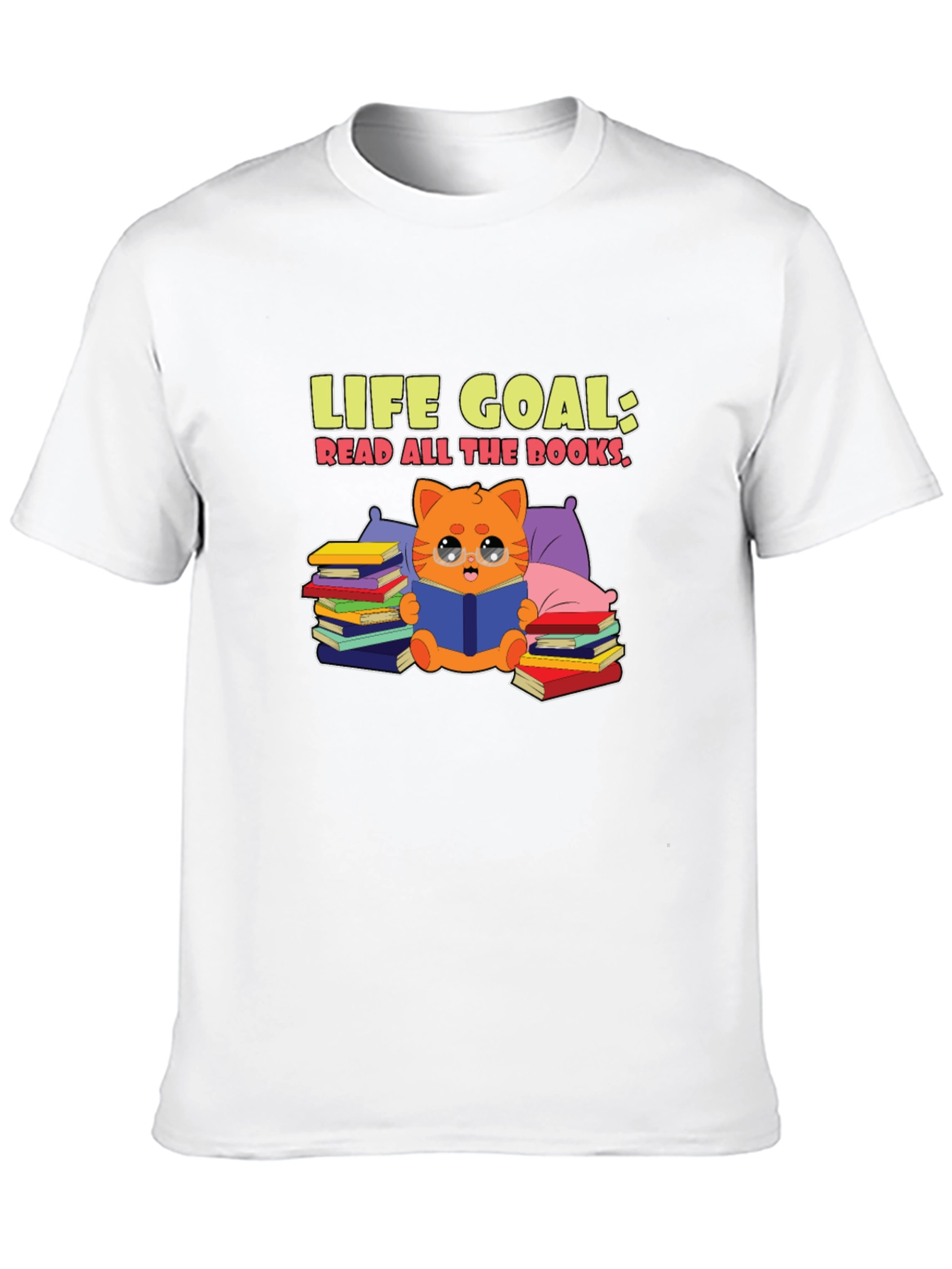 Life Goal Read All the Books Black T-Shirt