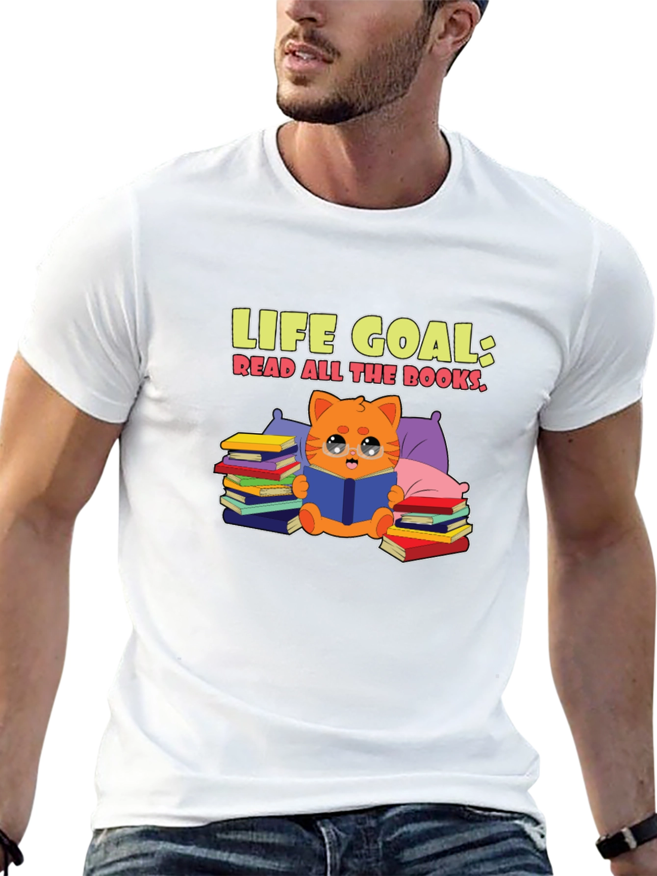Life Goal Read All the Books Black T-Shirt